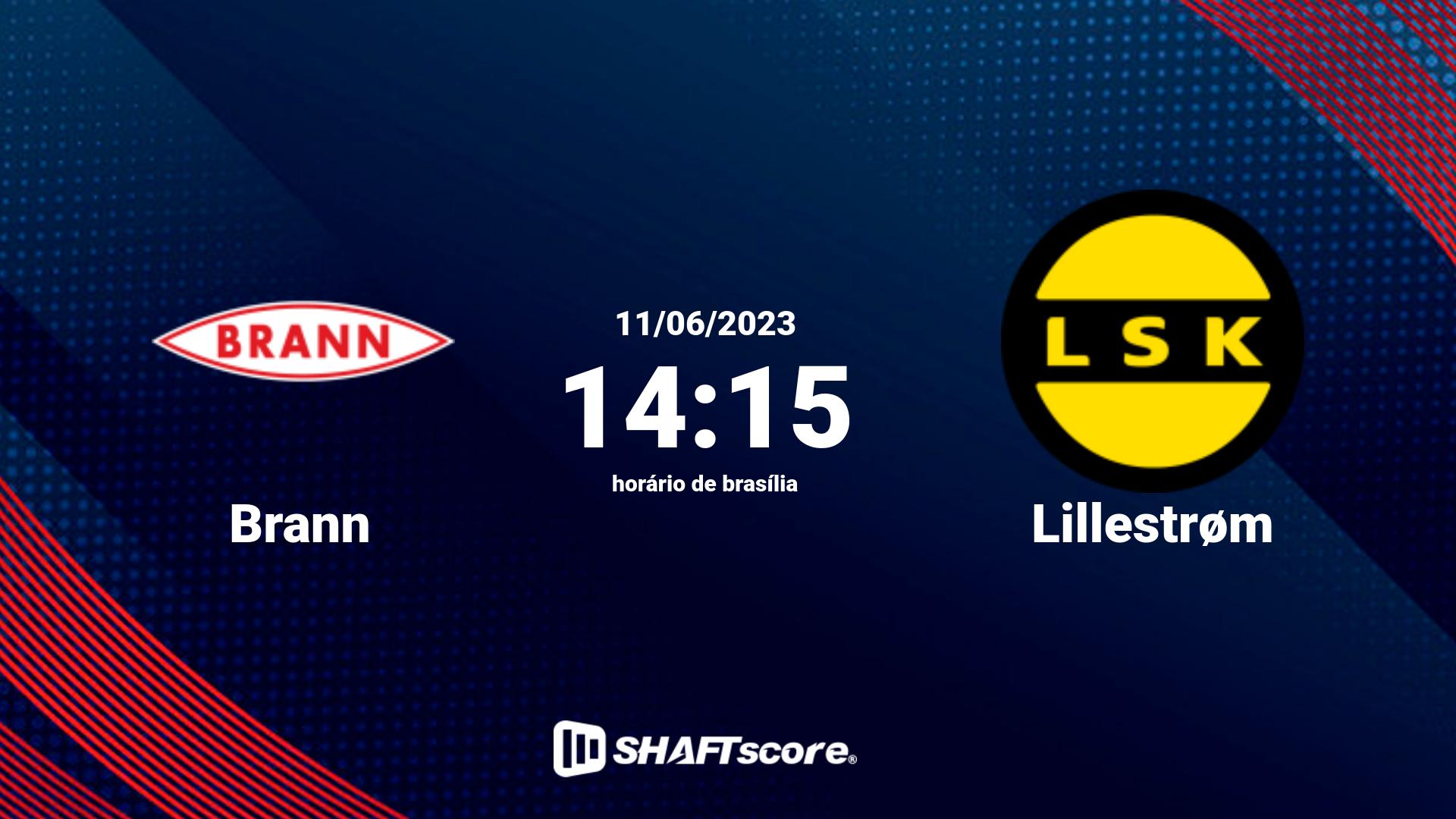 Estatísticas do jogo Brann vs Lillestrøm 11.06 14:15