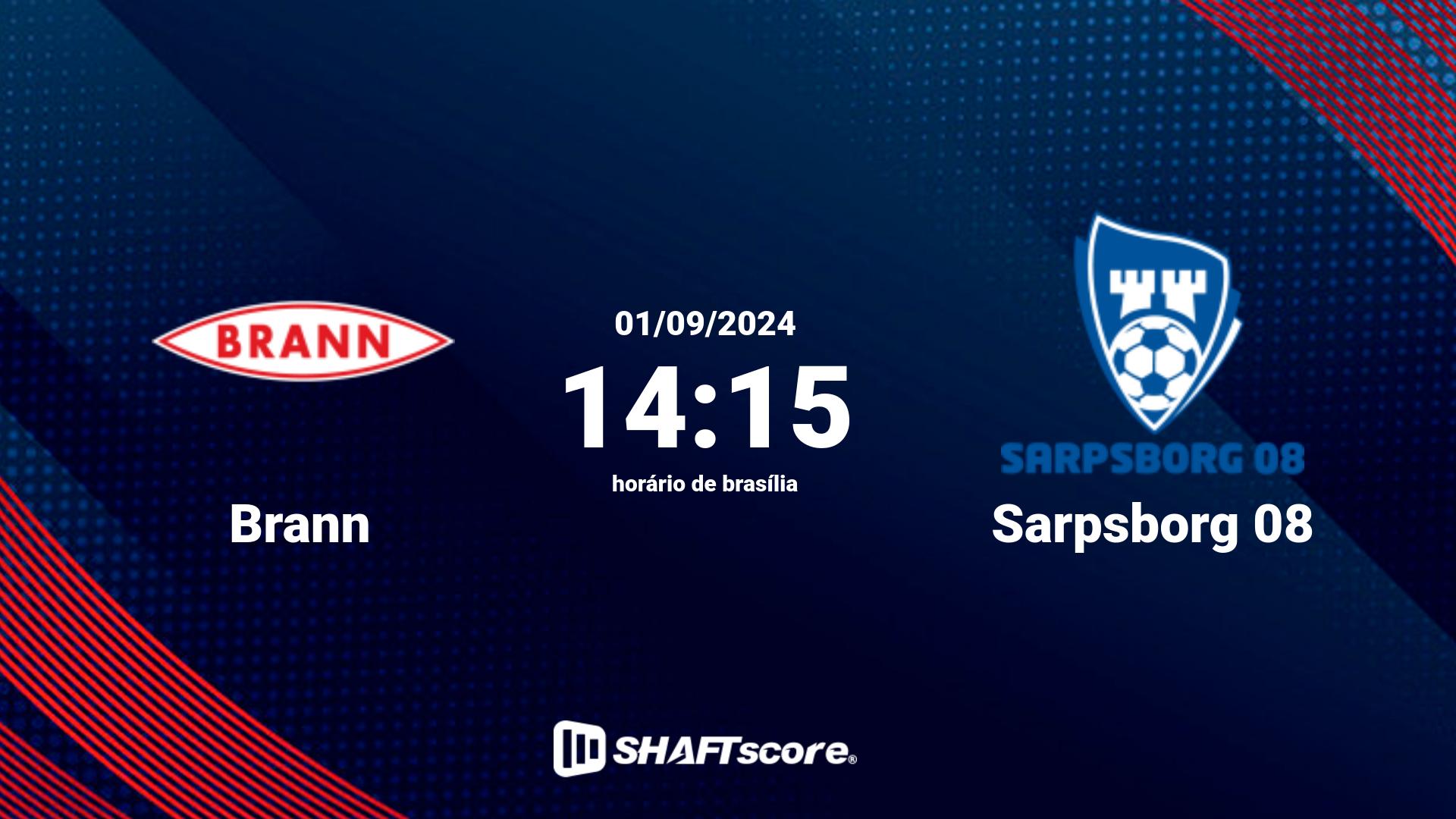 Estatísticas do jogo Brann vs Sarpsborg 08 01.09 14:15