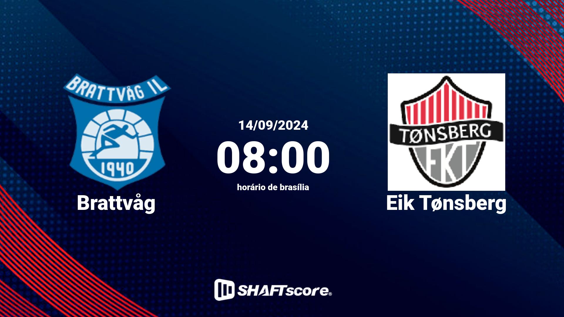 Estatísticas do jogo Brattvåg vs Eik Tønsberg 14.09 08:00