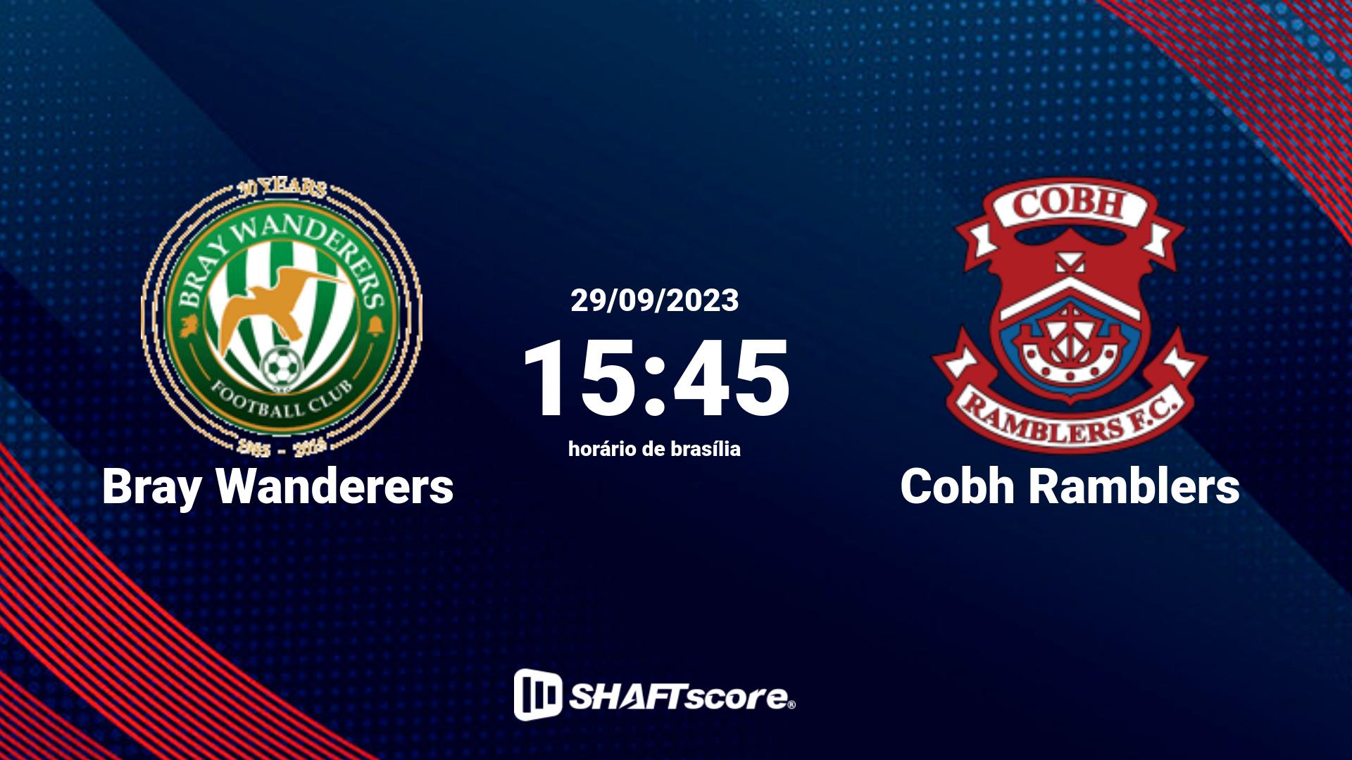 Estatísticas do jogo Bray Wanderers vs Cobh Ramblers 29.09 15:45