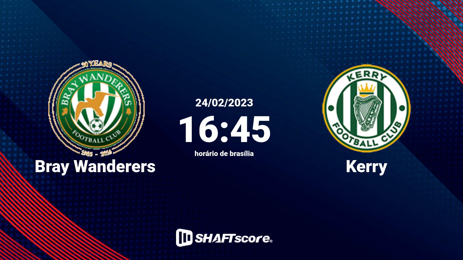 Estatísticas do jogo Bray Wanderers vs Kerry 24.02 16:45