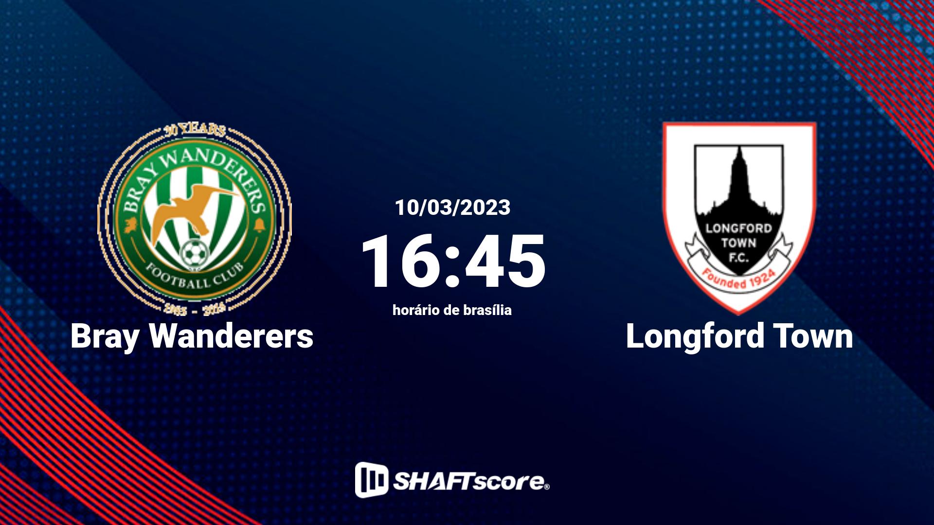 Estatísticas do jogo Bray Wanderers vs Longford Town 10.03 16:45