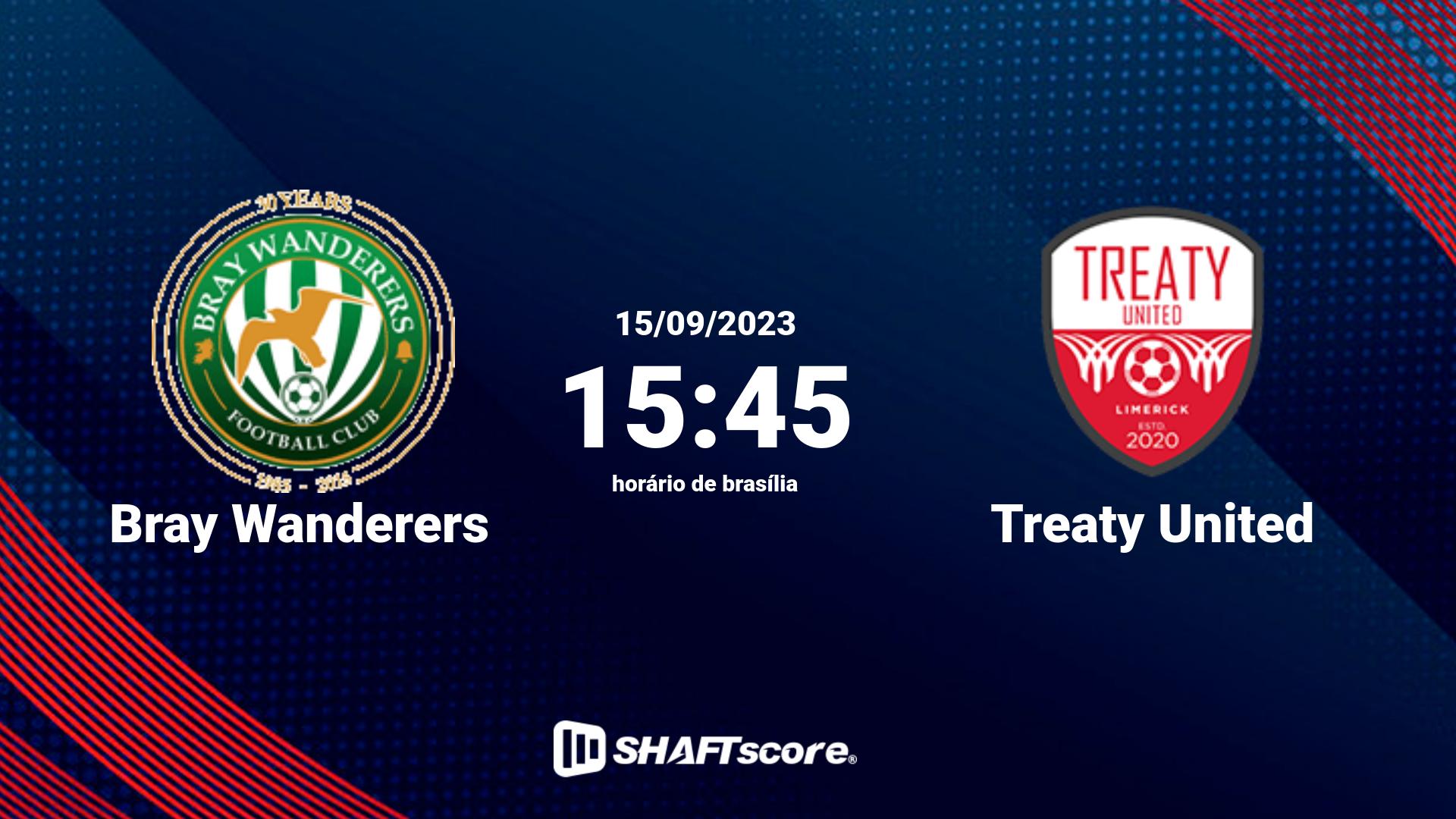 Estatísticas do jogo Bray Wanderers vs Treaty United 15.09 15:45