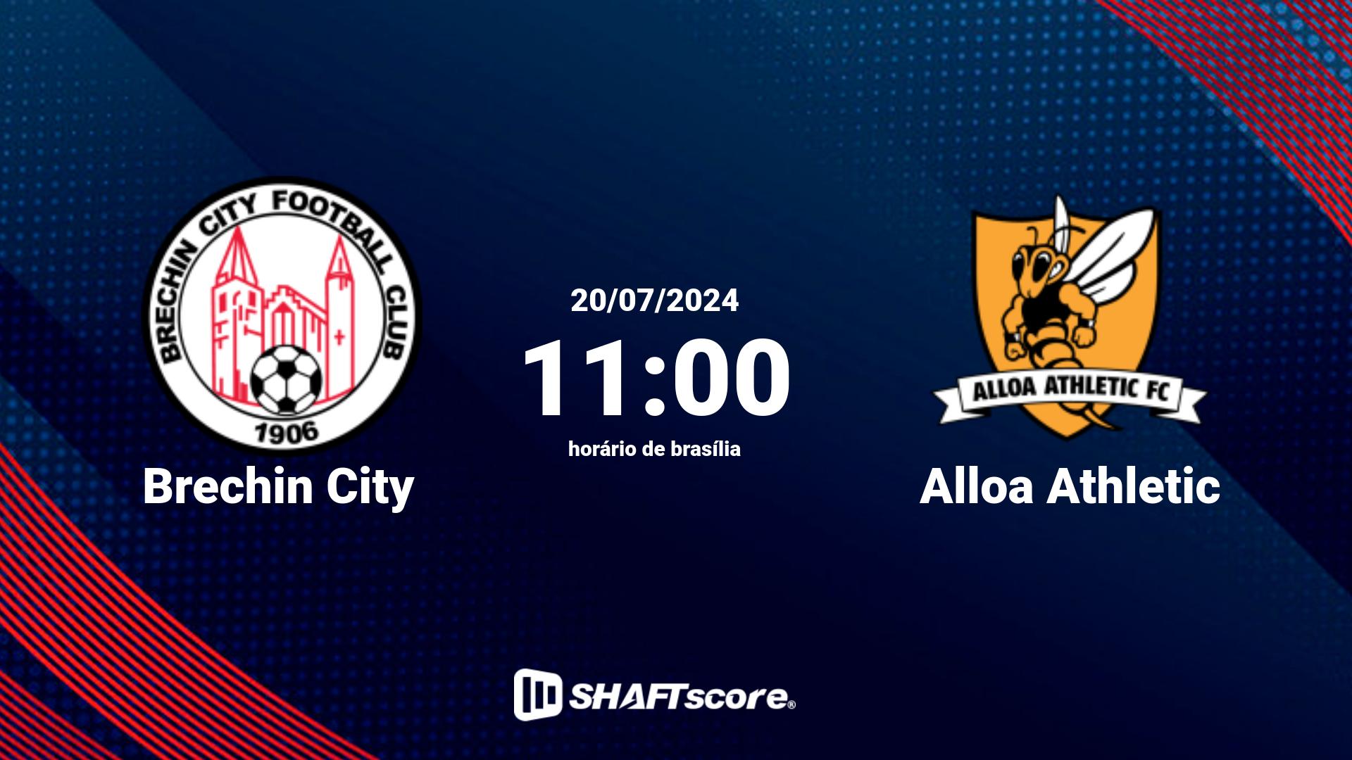 Estatísticas do jogo Brechin City vs Alloa Athletic 20.07 11:00