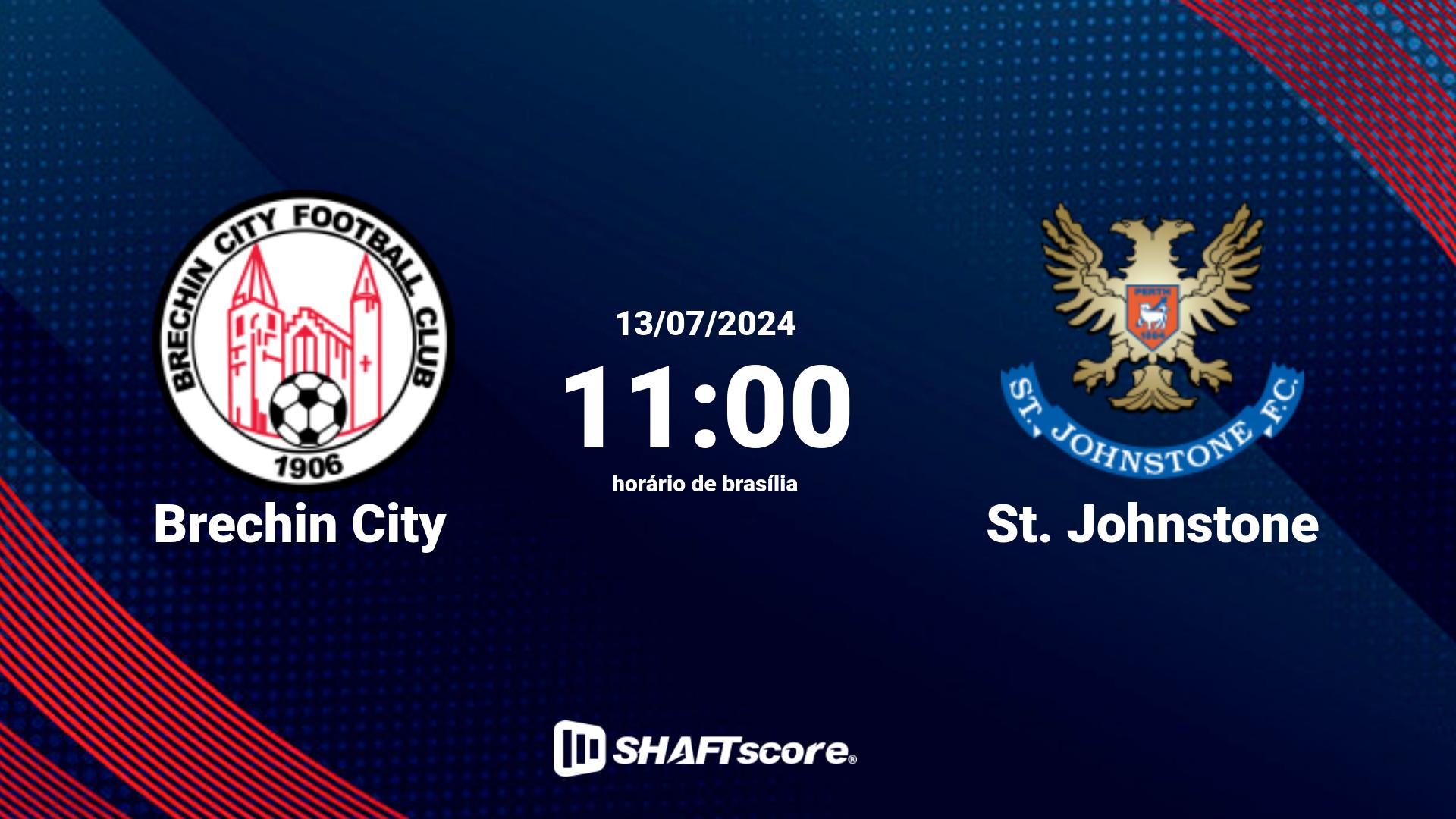 Estatísticas do jogo Brechin City vs St. Johnstone 13.07 11:00