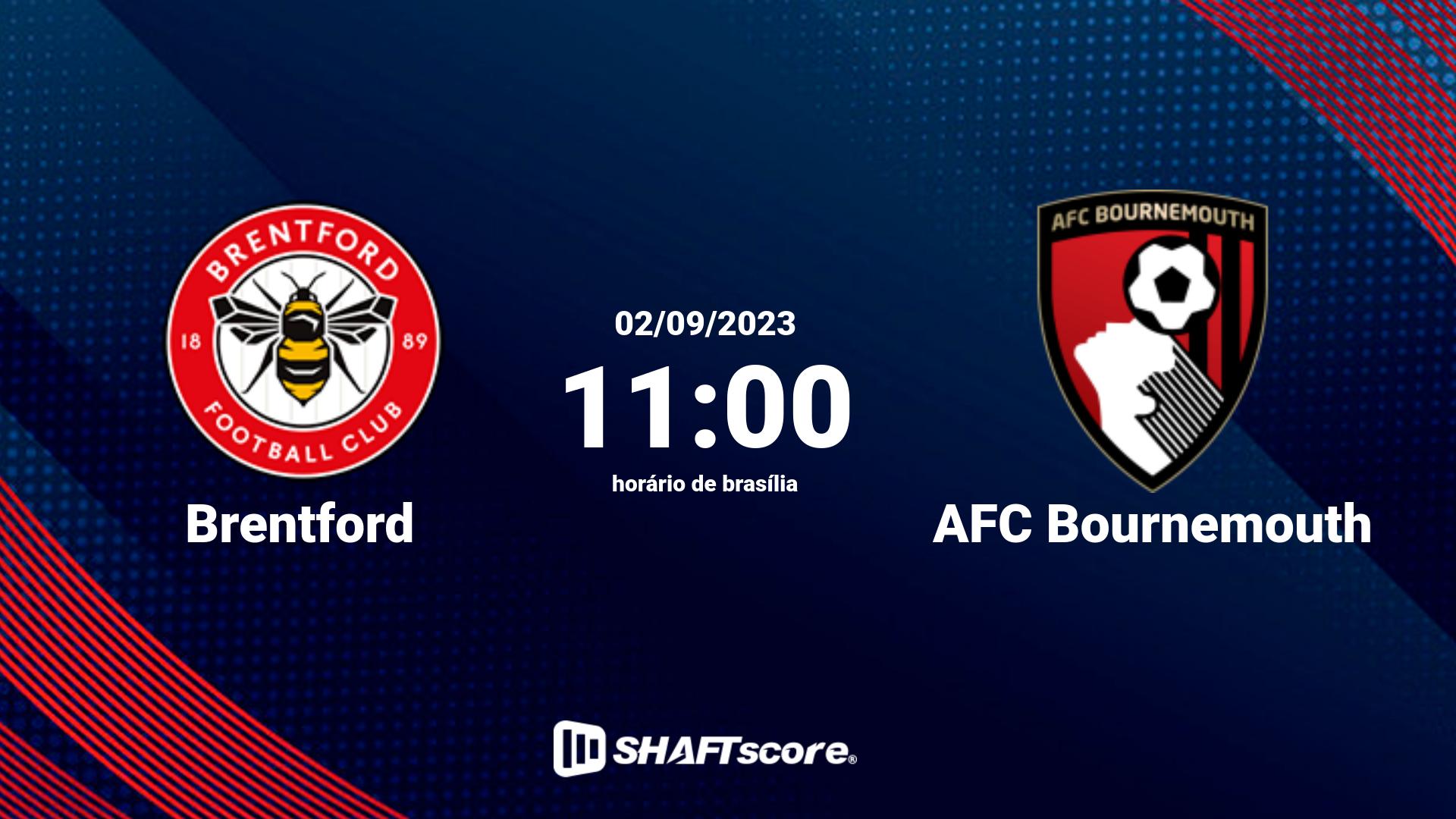 Estatísticas do jogo Brentford vs AFC Bournemouth 02.09 11:00