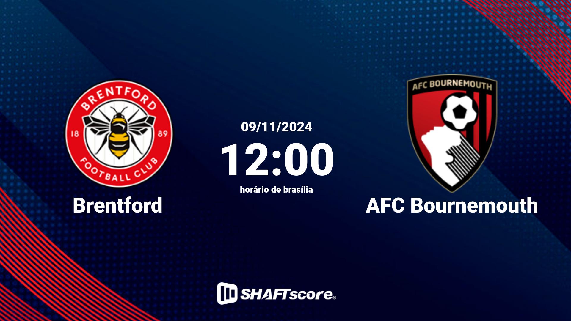 Estatísticas do jogo Brentford vs AFC Bournemouth 09.11 12:00