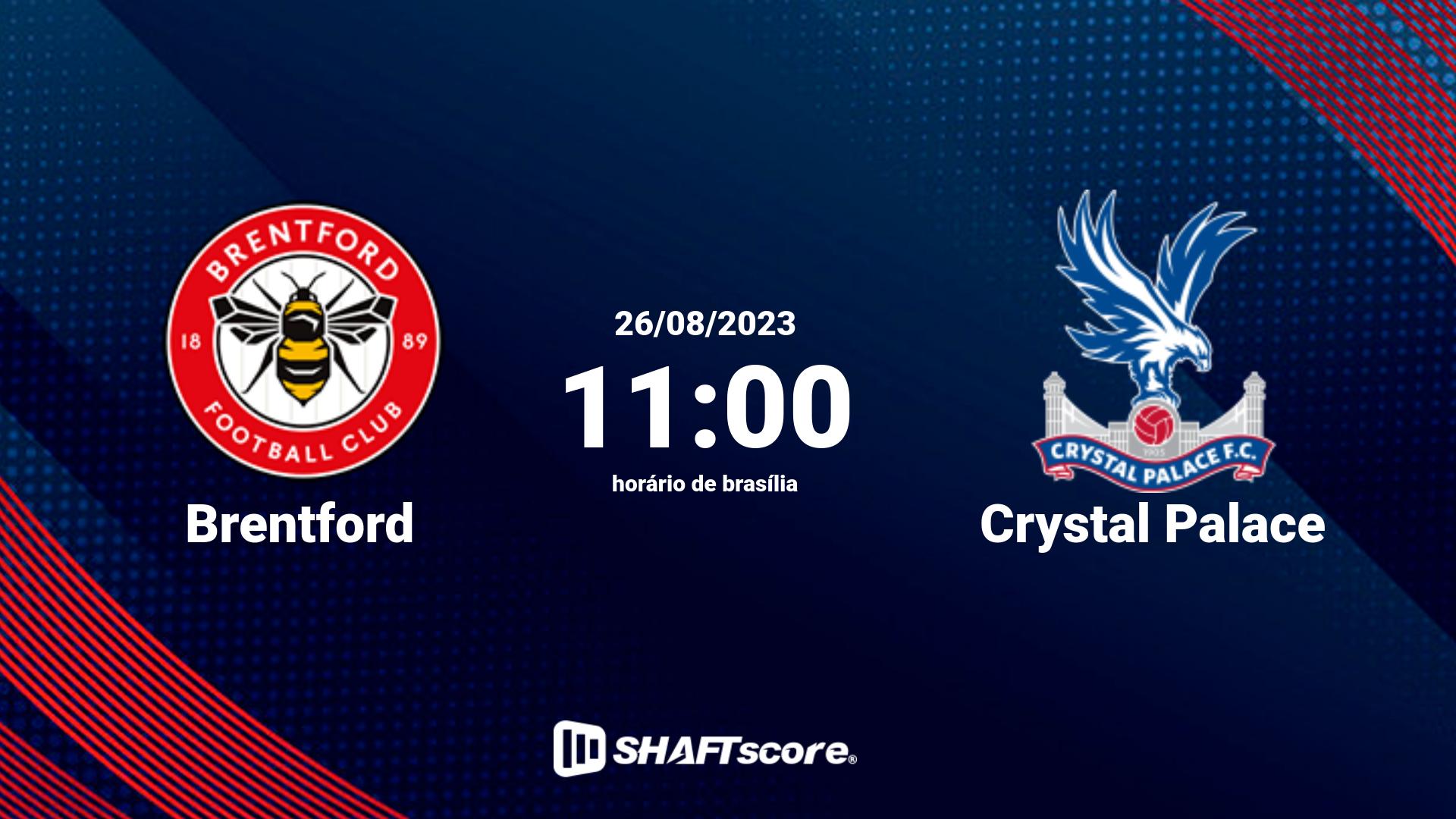 Estatísticas do jogo Brentford vs Crystal Palace 26.08 11:00