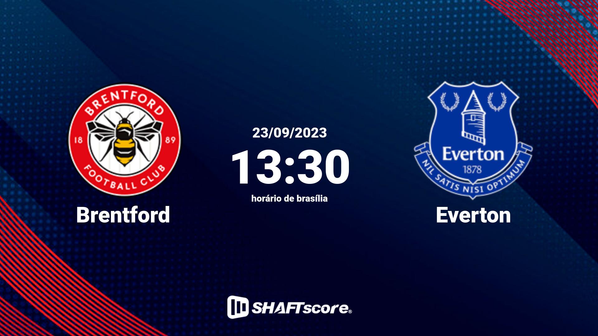 Estatísticas do jogo Brentford vs Everton 23.09 13:30