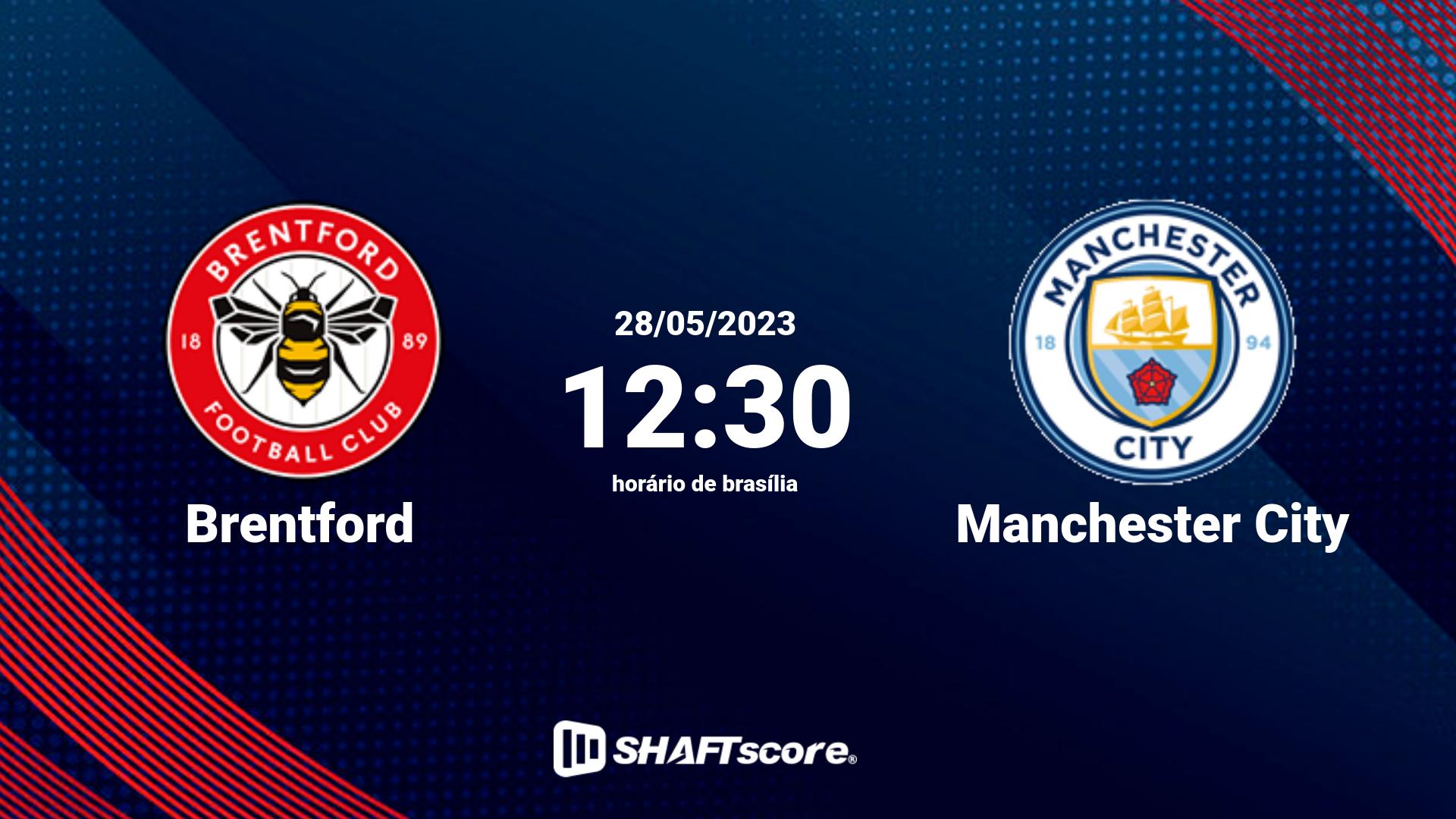 Estatísticas do jogo Brentford vs Manchester City 28.05 12:30