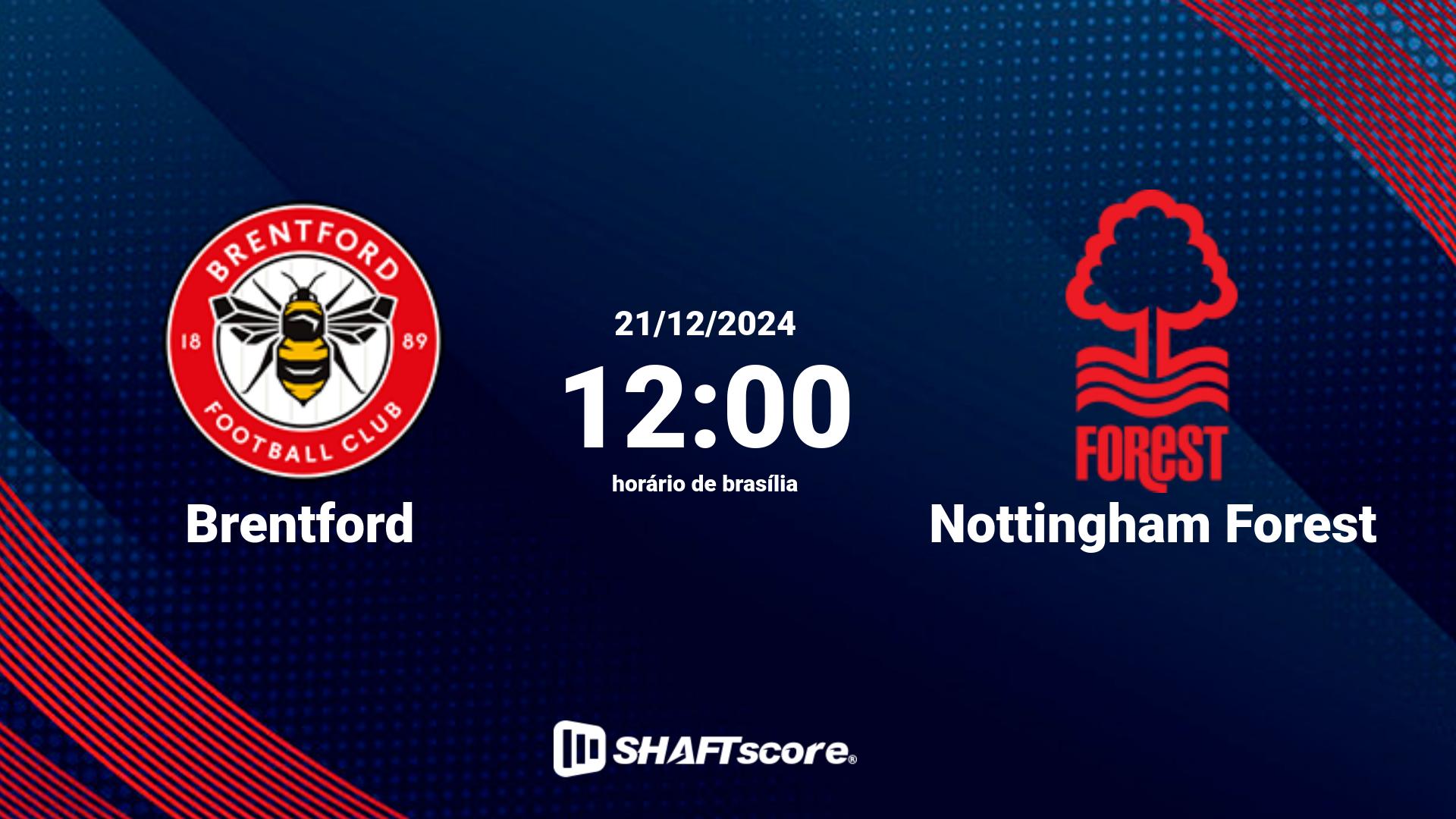 Estatísticas do jogo Brentford vs Nottingham Forest 21.12 12:00