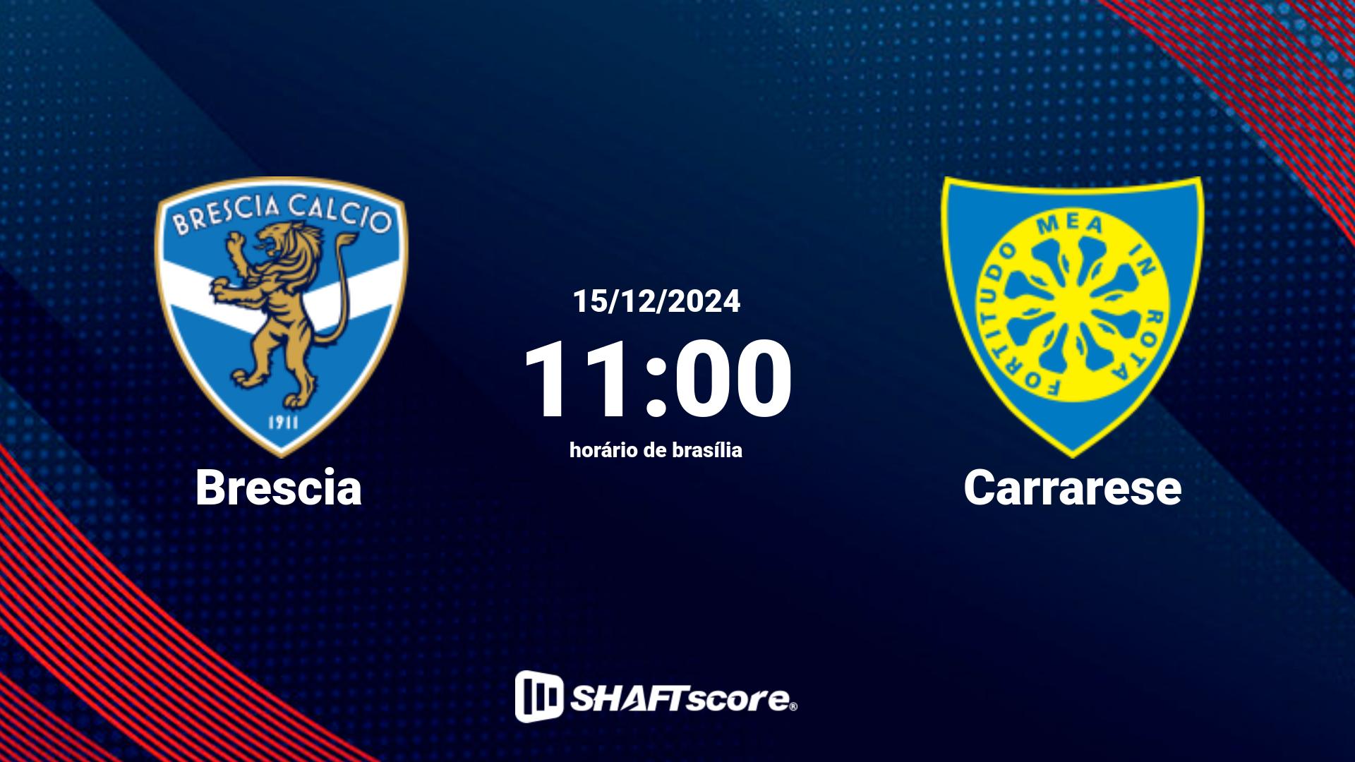 Estatísticas do jogo Brescia vs Carrarese 15.12 11:00