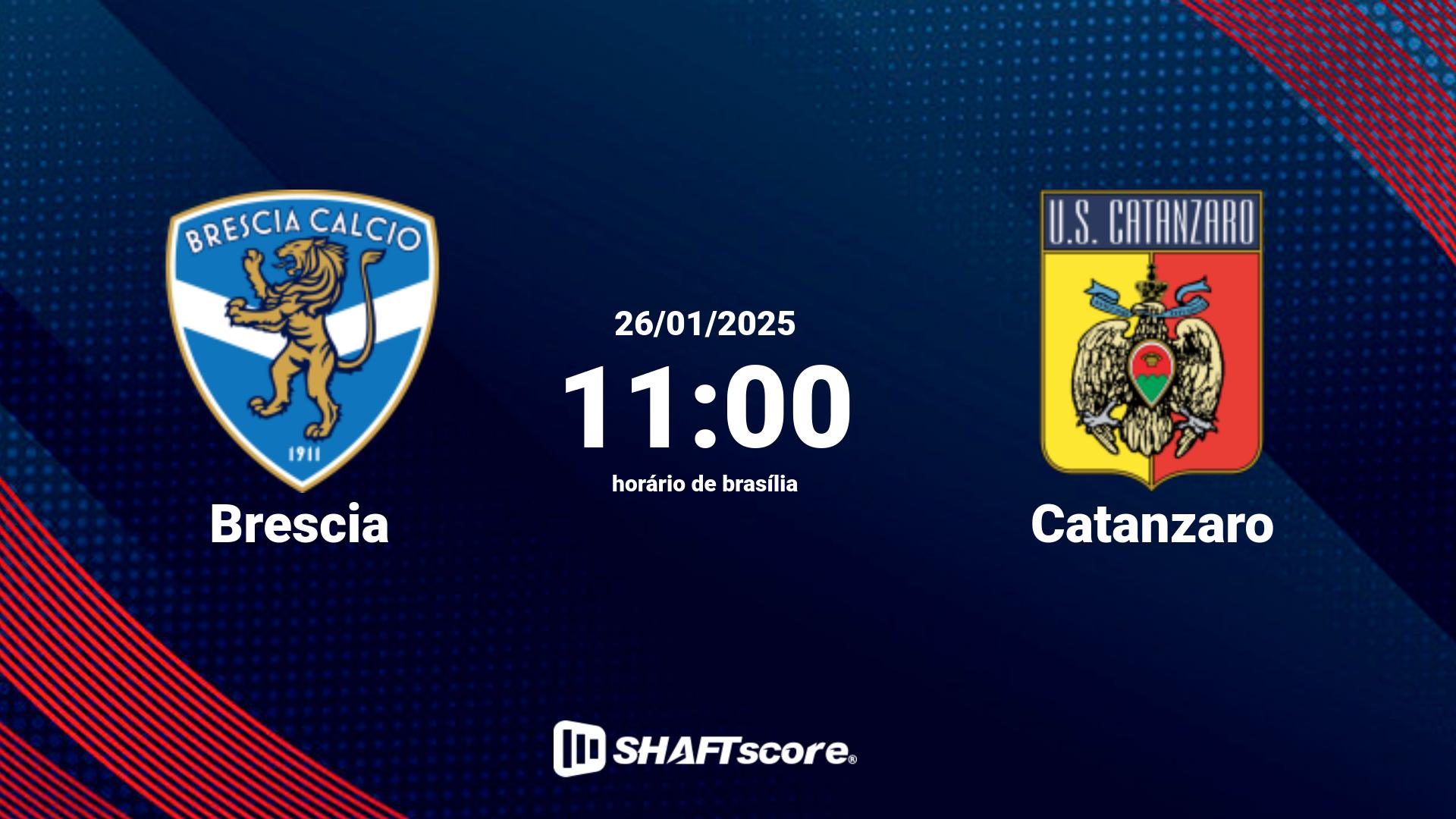 Estatísticas do jogo Brescia vs Catanzaro 26.01 11:00