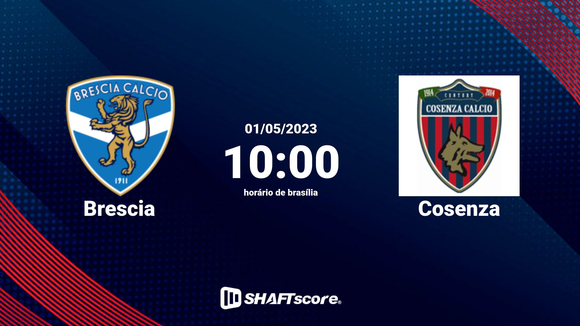 Estatísticas do jogo Brescia vs Cosenza 01.05 10:00