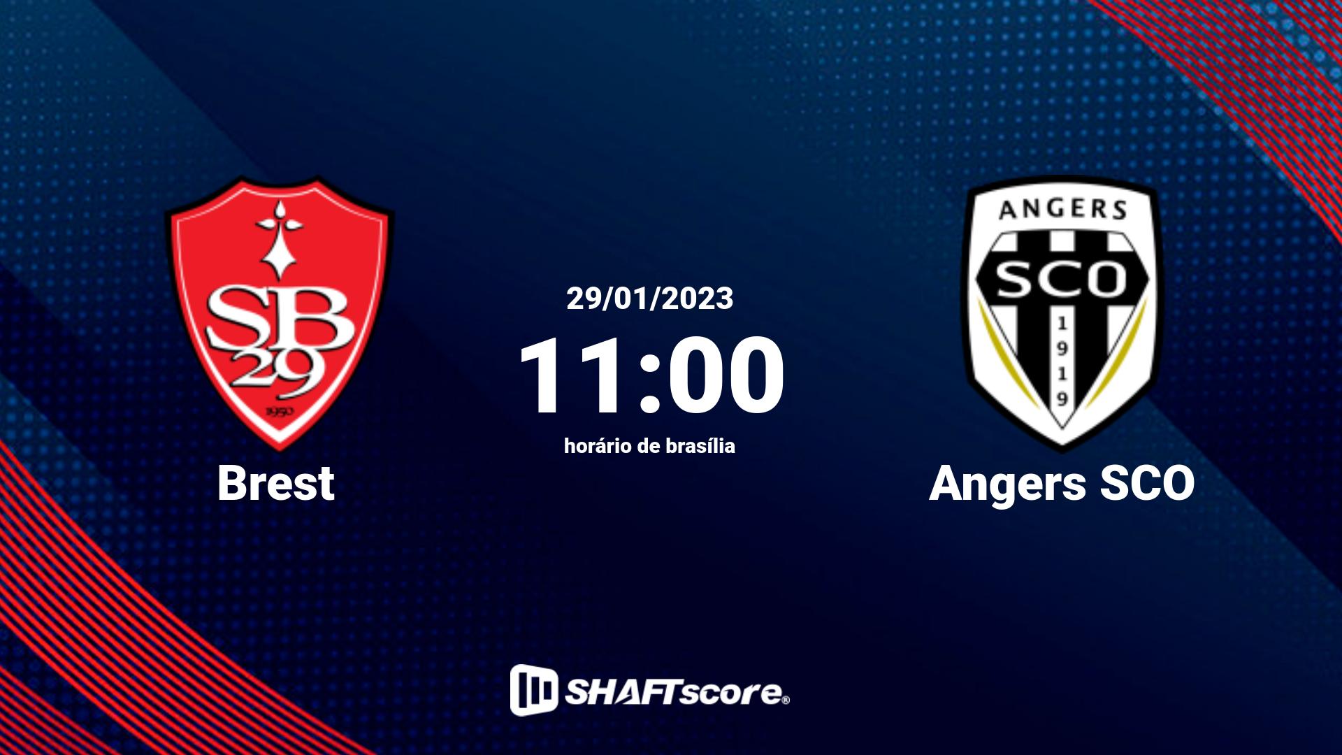 Estatísticas do jogo Brest vs Angers SCO 29.01 11:00