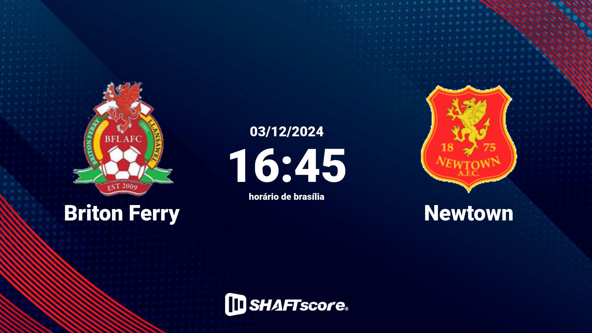 Estatísticas do jogo Briton Ferry vs Newtown 03.12 16:45