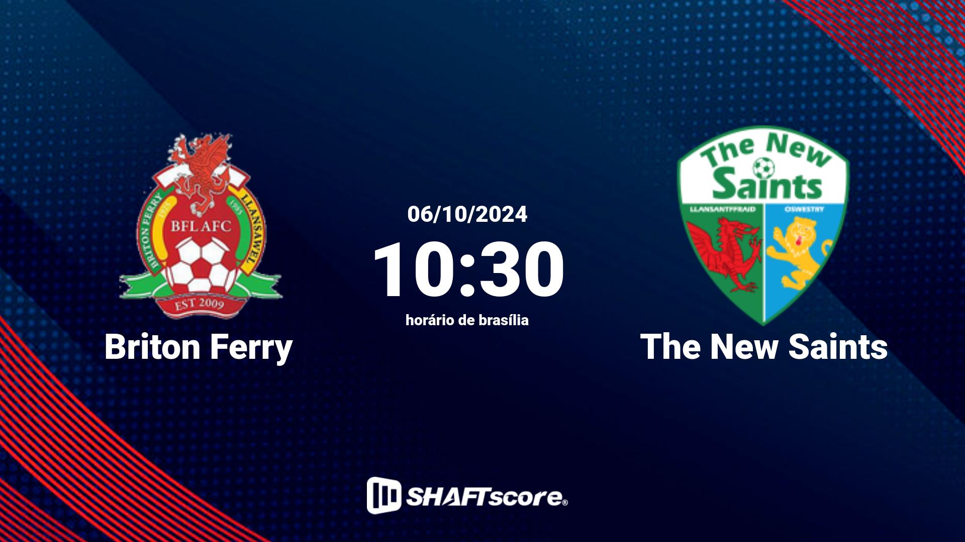 Estatísticas do jogo Briton Ferry vs The New Saints 06.10 10:30