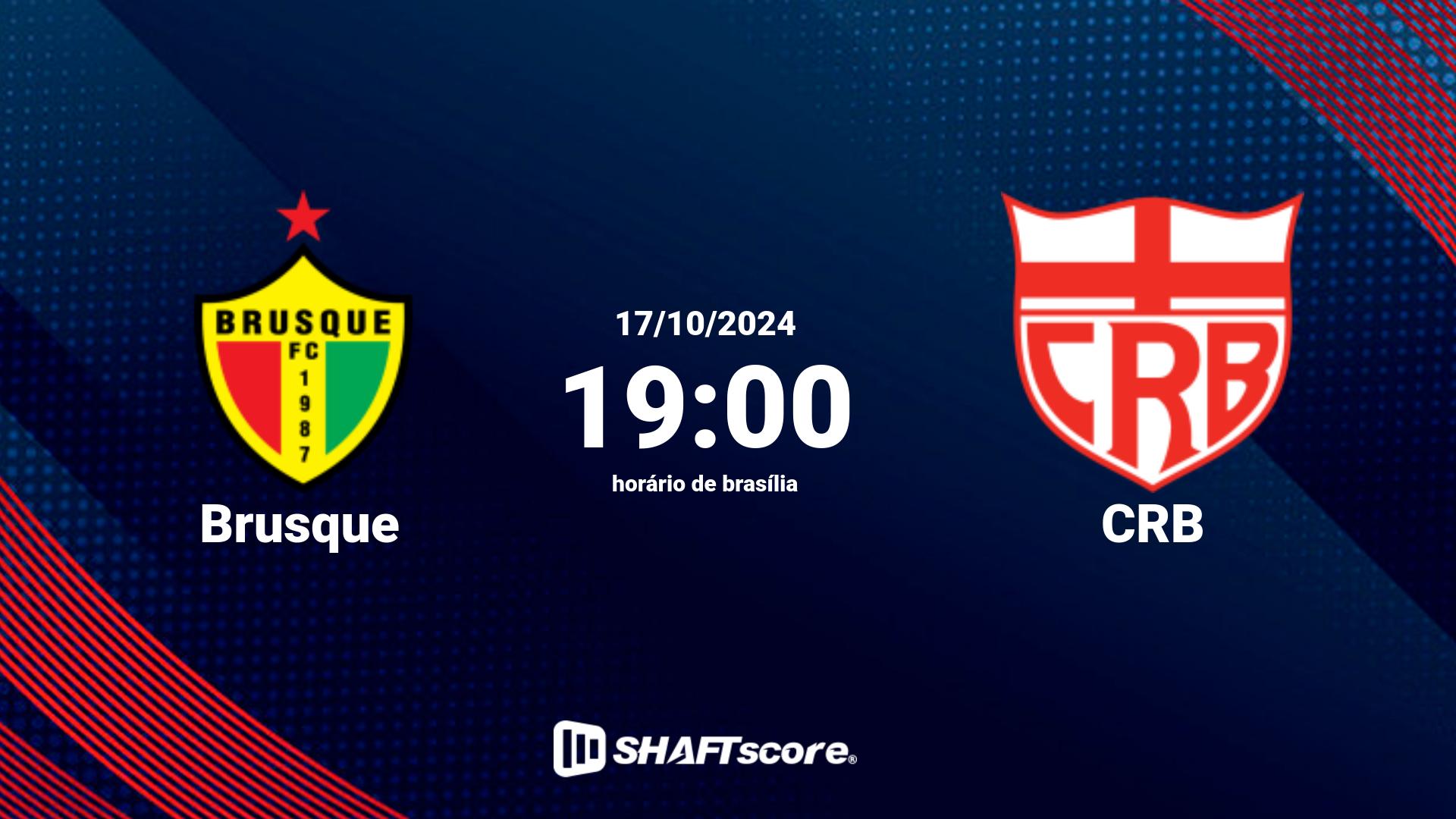 Estatísticas do jogo Brusque vs CRB 17.10 19:00