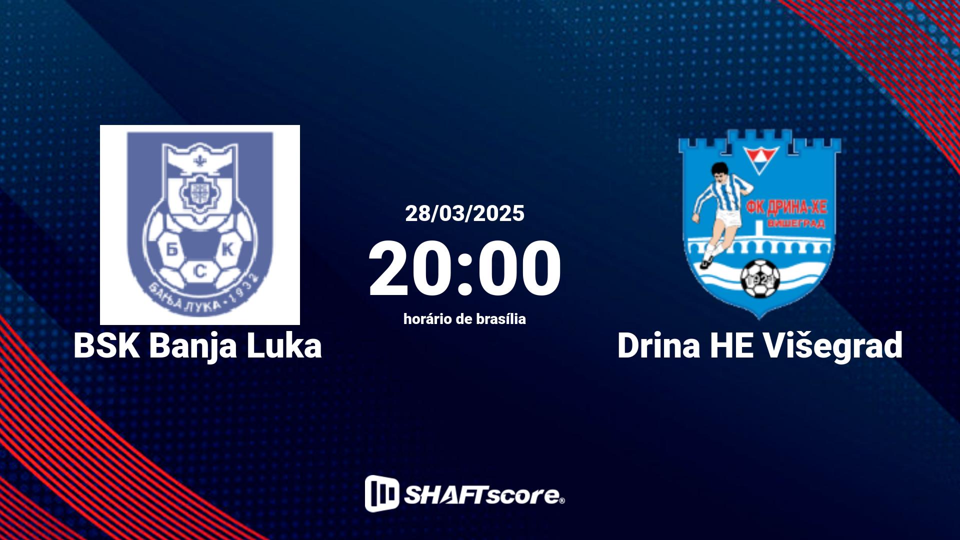 Estatísticas do jogo BSK Banja Luka vs Drina HE Višegrad 28.03 20:00