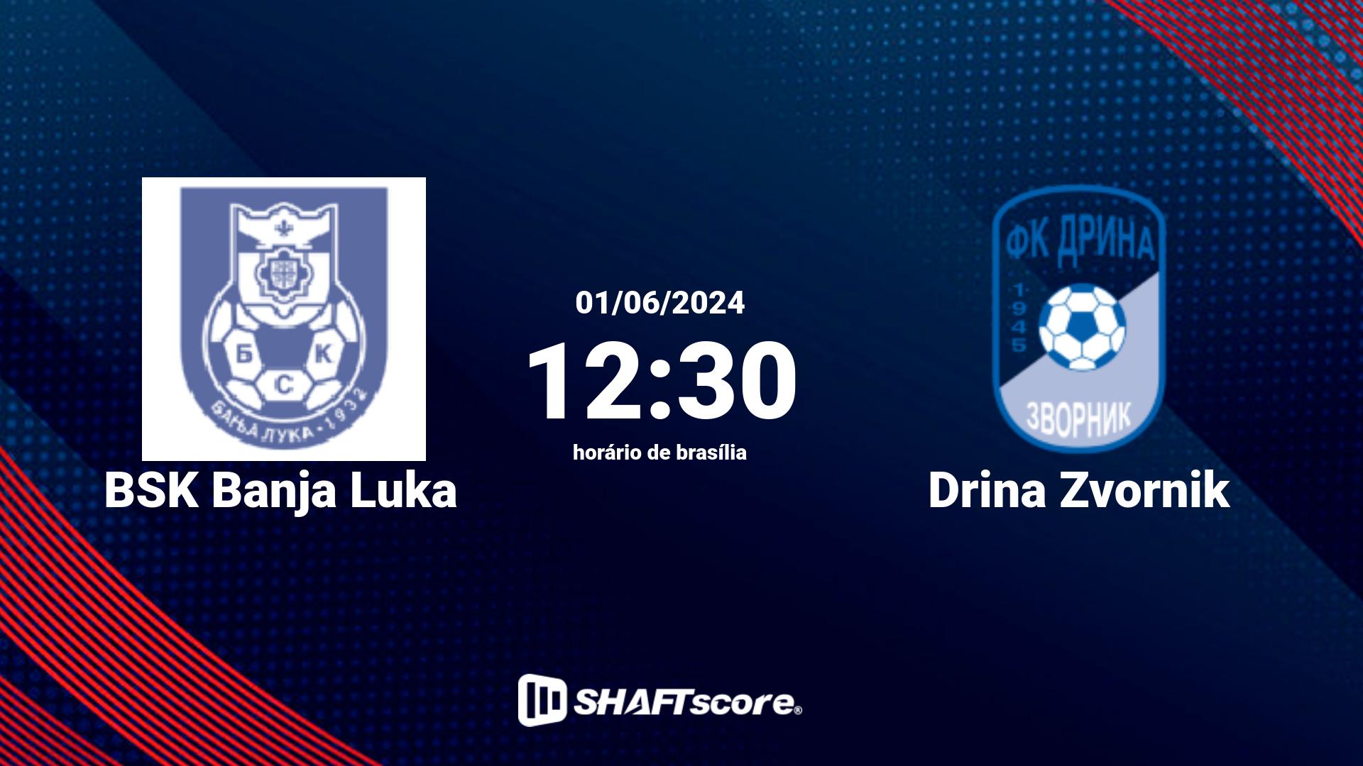 Estatísticas do jogo BSK Banja Luka vs Drina Zvornik 01.06 12:30