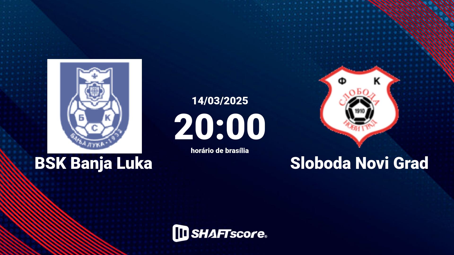 Estatísticas do jogo BSK Banja Luka vs Sloboda Novi Grad 14.03 20:00