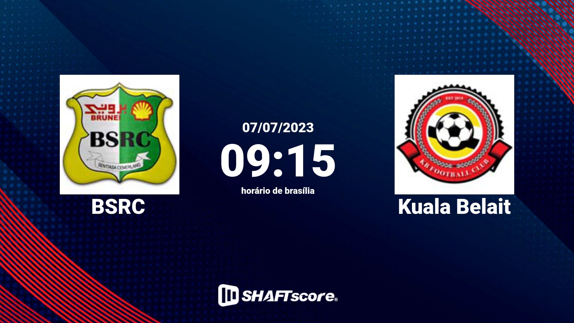 Estatísticas do jogo BSRC vs Kuala Belait 07.07 09:15