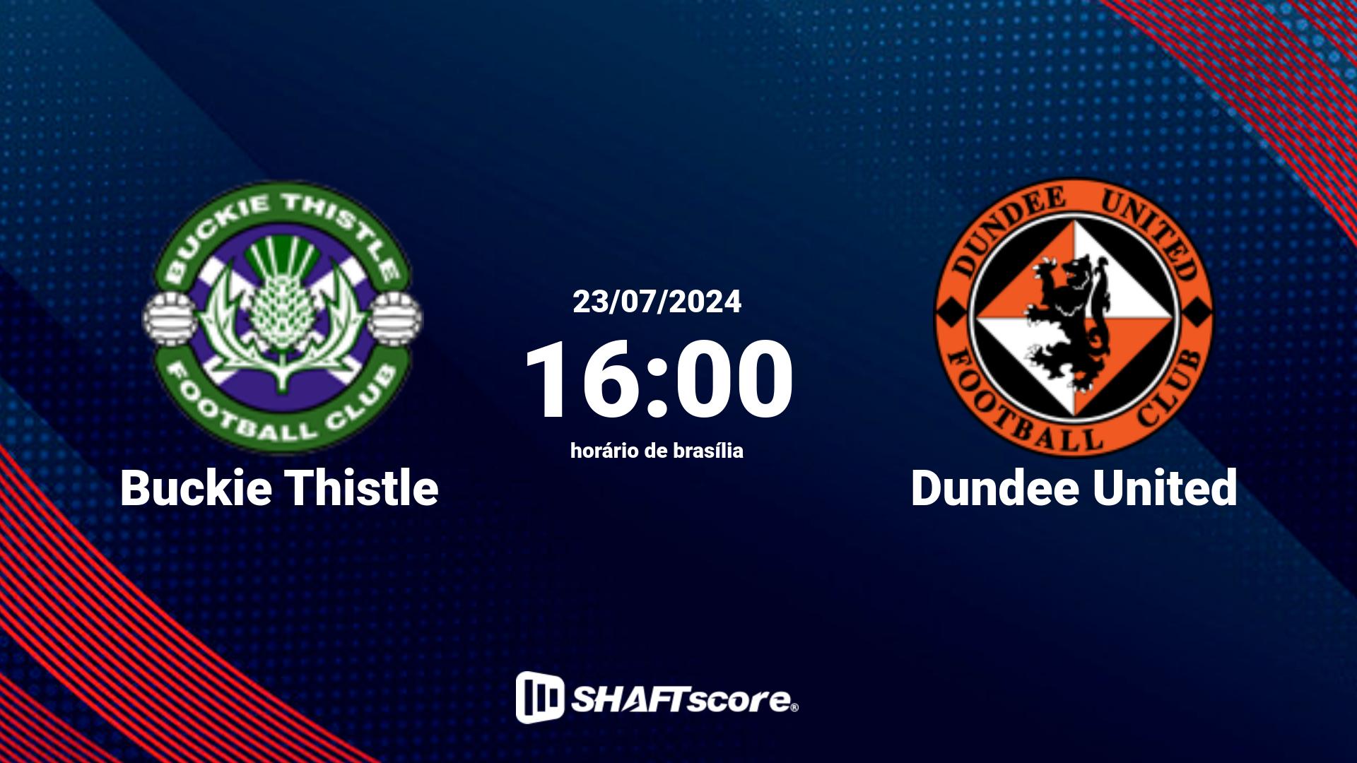 Estatísticas do jogo Buckie Thistle vs Dundee United 23.07 16:00