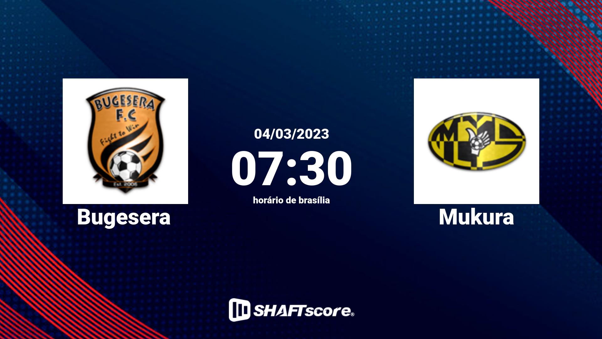 Estatísticas do jogo Bugesera vs Mukura 04.03 07:30