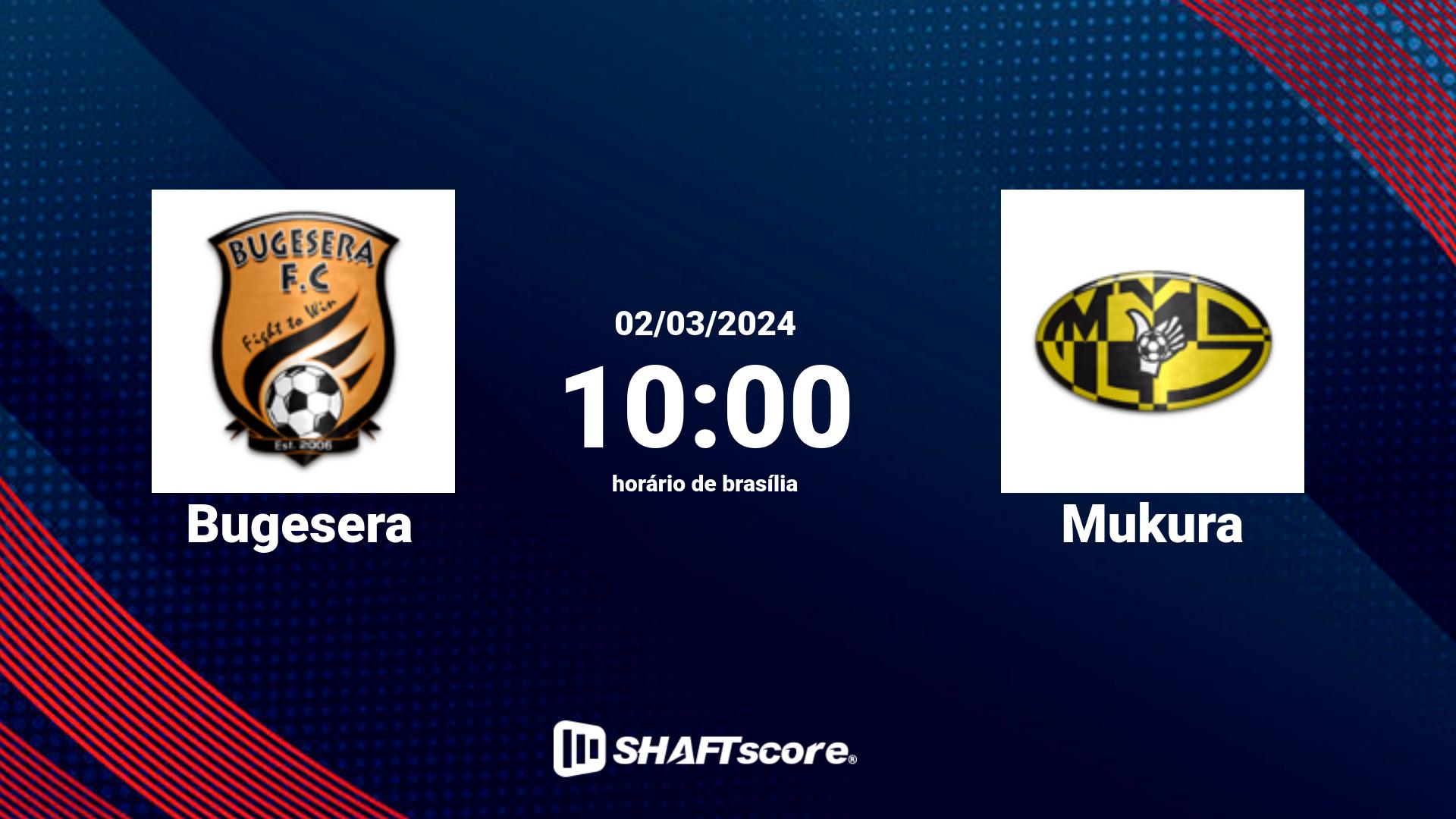 Estatísticas do jogo Bugesera vs Mukura 02.03 10:00