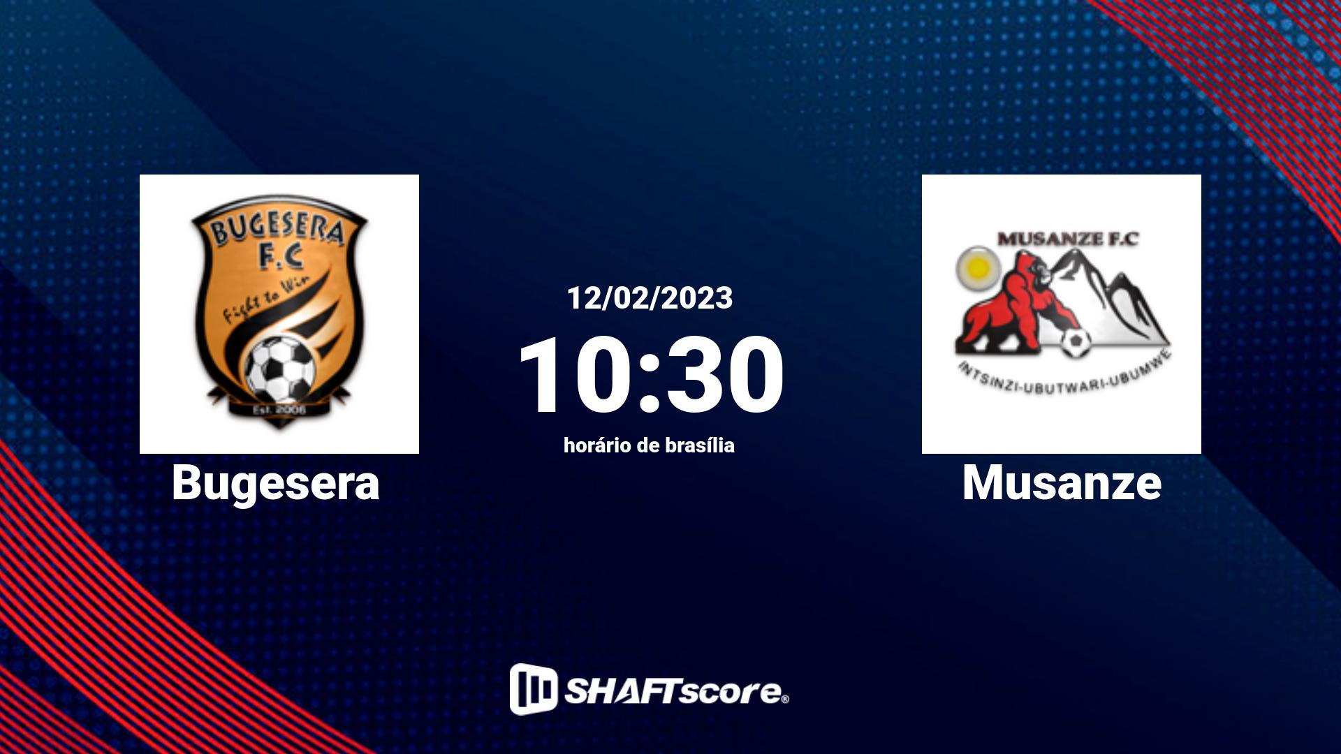 Estatísticas do jogo Bugesera vs Musanze 12.02 10:30