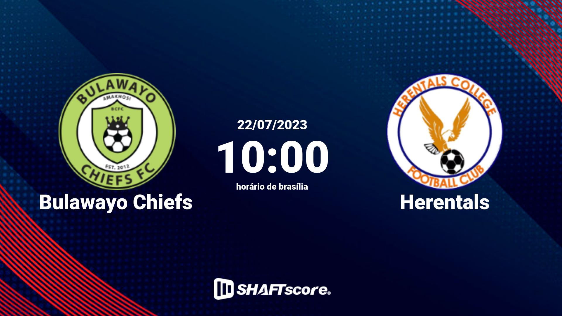 Estatísticas do jogo Bulawayo Chiefs vs Herentals 22.07 10:00