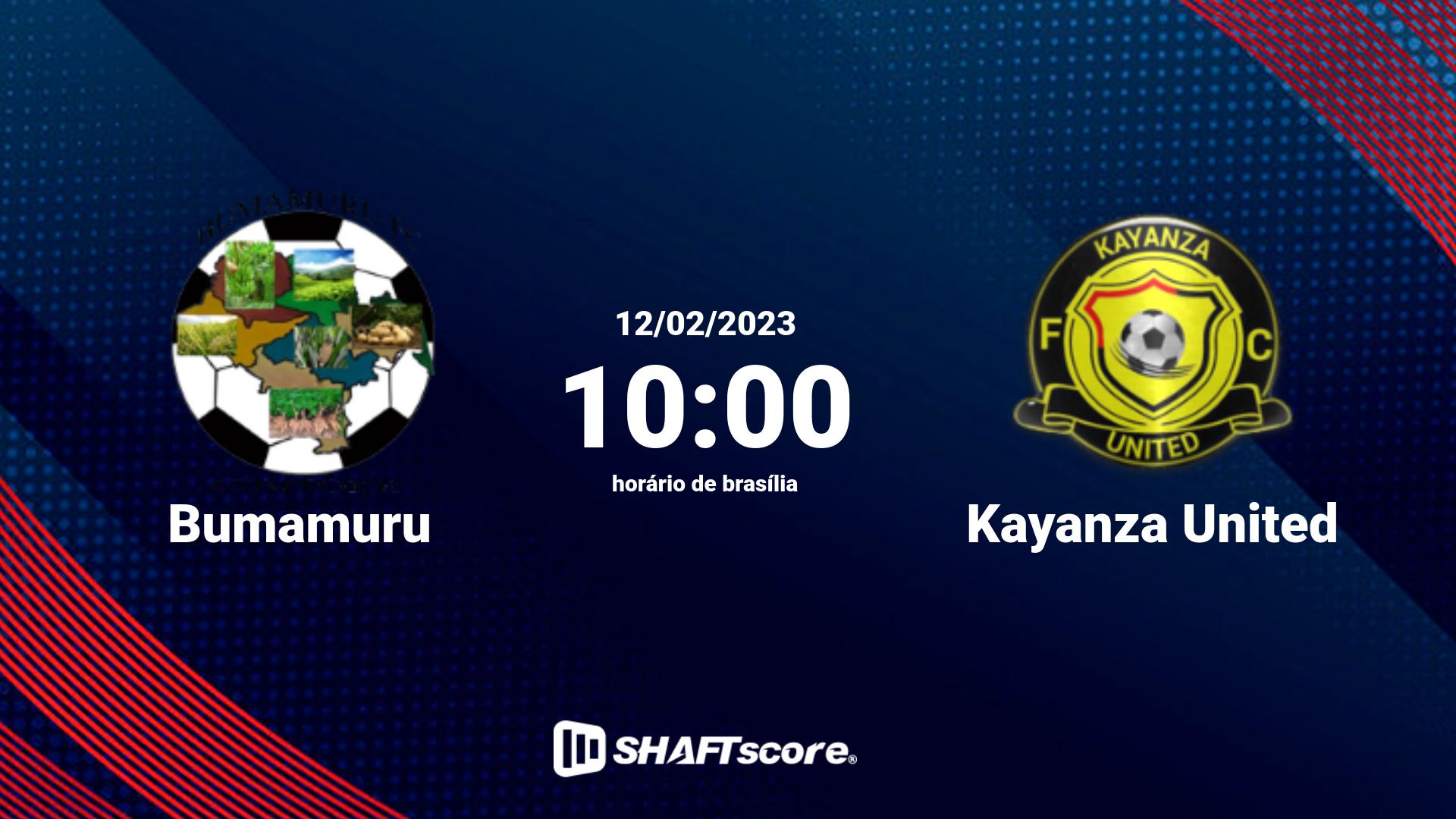 Estatísticas do jogo Bumamuru vs Kayanza United 12.02 10:00