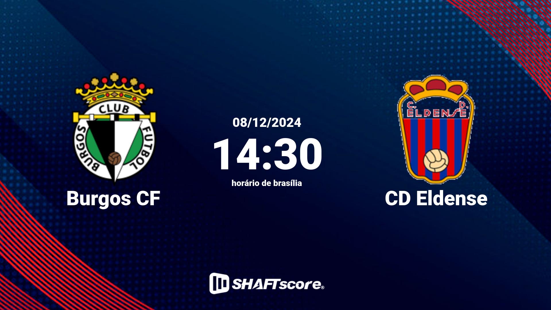 Estatísticas do jogo Burgos CF vs CD Eldense 08.12 14:30