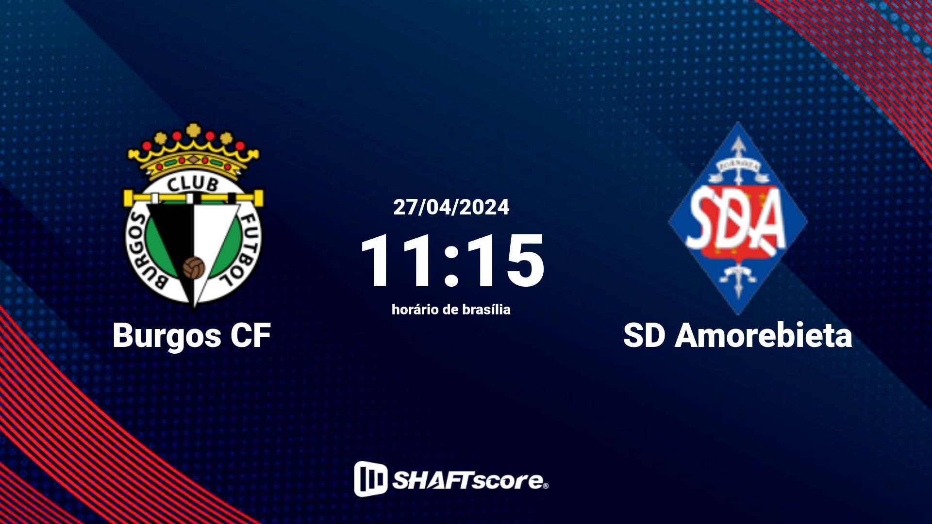 Estatísticas do jogo Burgos CF vs SD Amorebieta 27.04 11:15