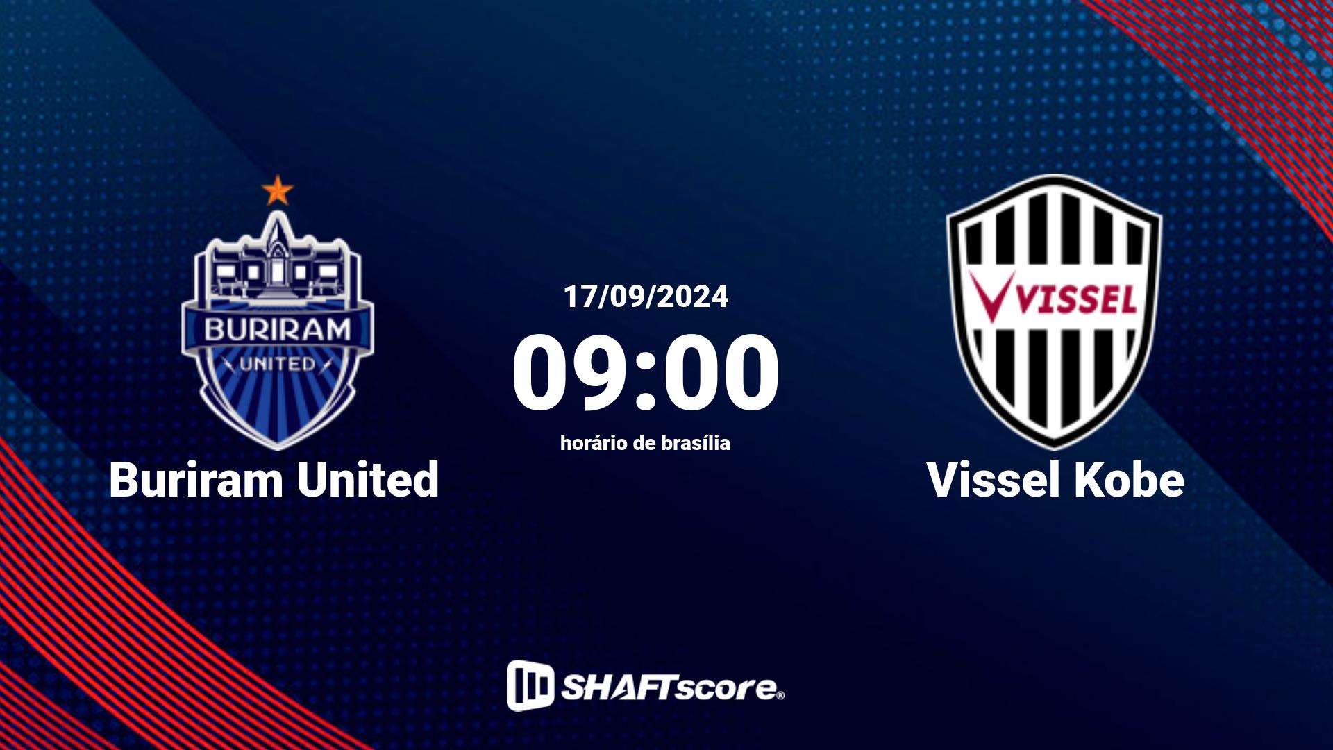 Estatísticas do jogo Buriram United vs Vissel Kobe 17.09 09:00