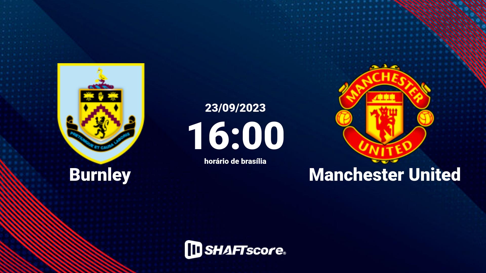 Estatísticas do jogo Burnley vs Manchester United 23.09 16:00