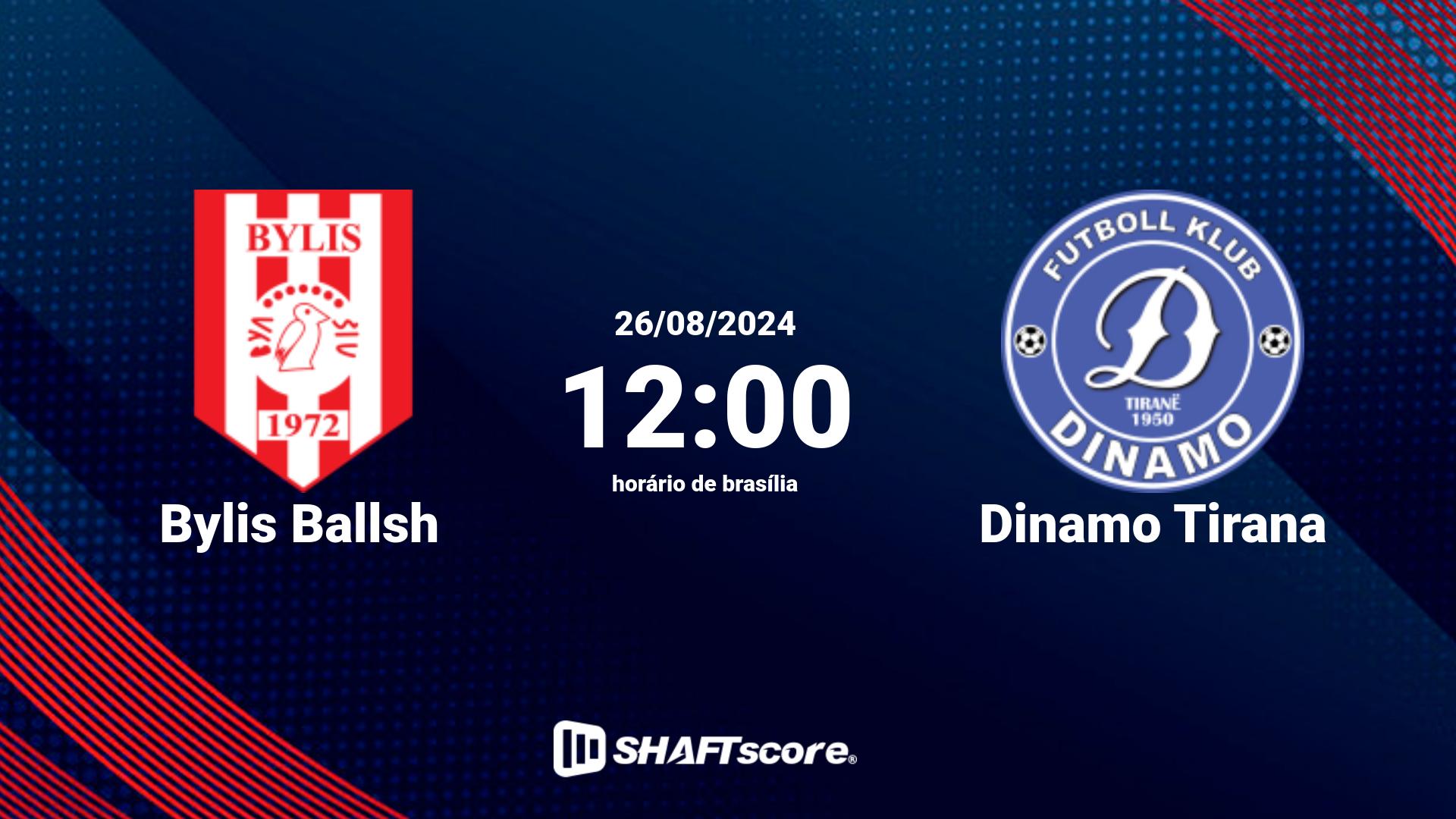 Estatísticas do jogo Bylis Ballsh vs Dinamo Tirana 26.08 12:00