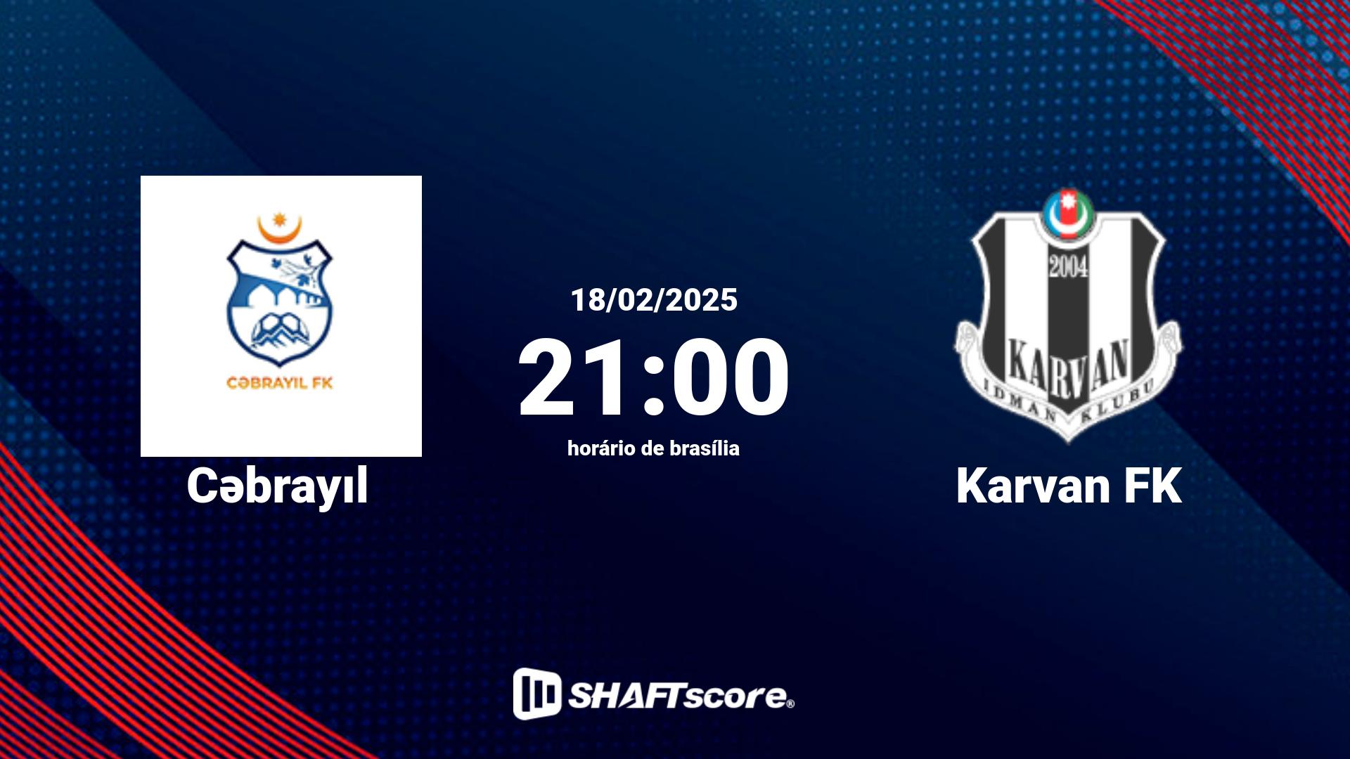 Estatísticas do jogo Cəbrayıl vs Karvan FK 18.02 21:00