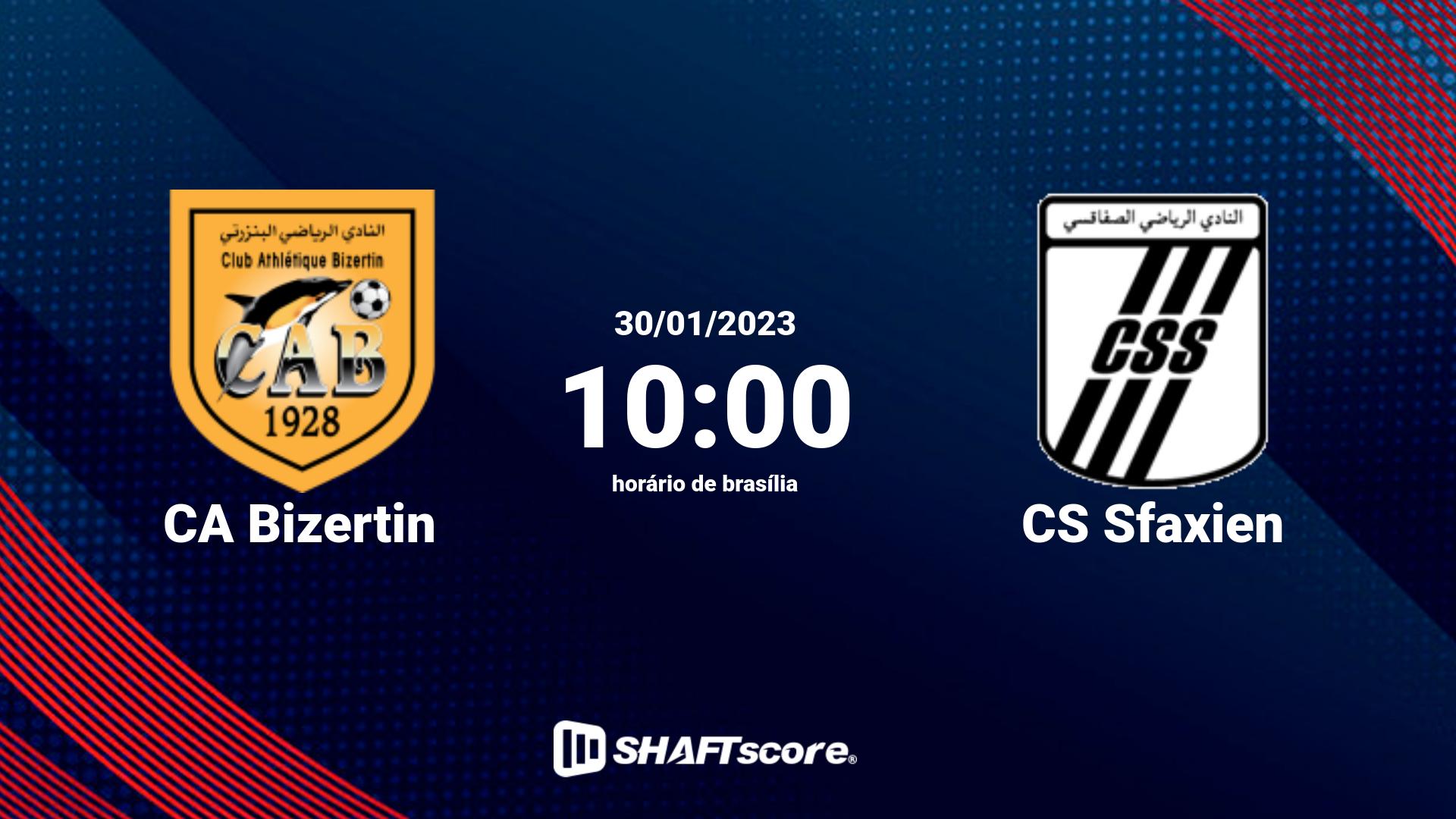 Estatísticas do jogo CA Bizertin vs CS Sfaxien 30.01 10:00