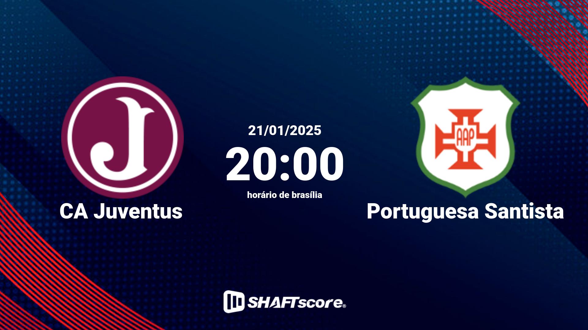 Estatísticas do jogo CA Juventus vs Portuguesa Santista 21.01 20:00