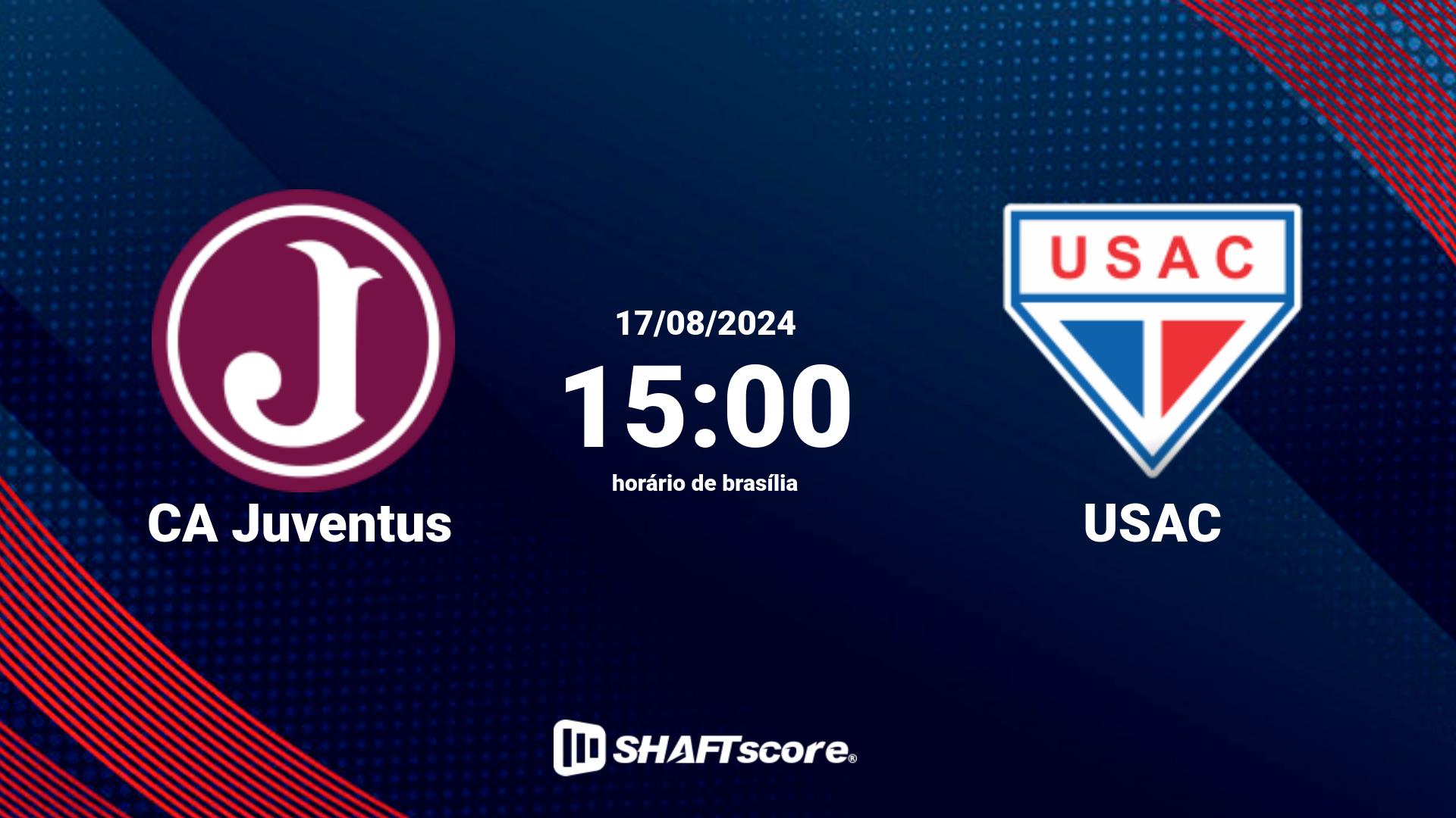 Estatísticas do jogo CA Juventus vs USAC 17.08 15:00