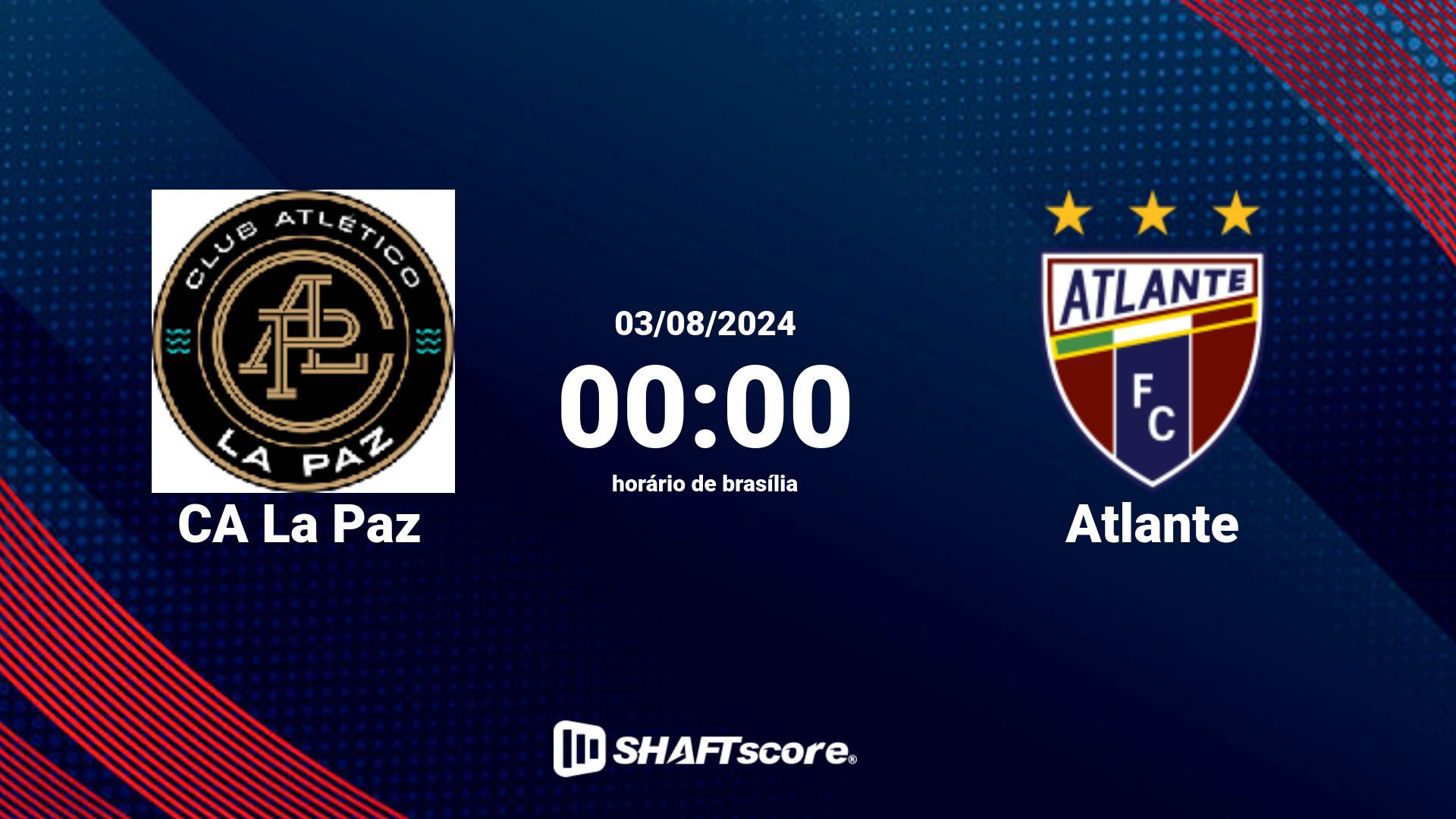 Estatísticas do jogo CA La Paz vs Atlante 03.08 00:00