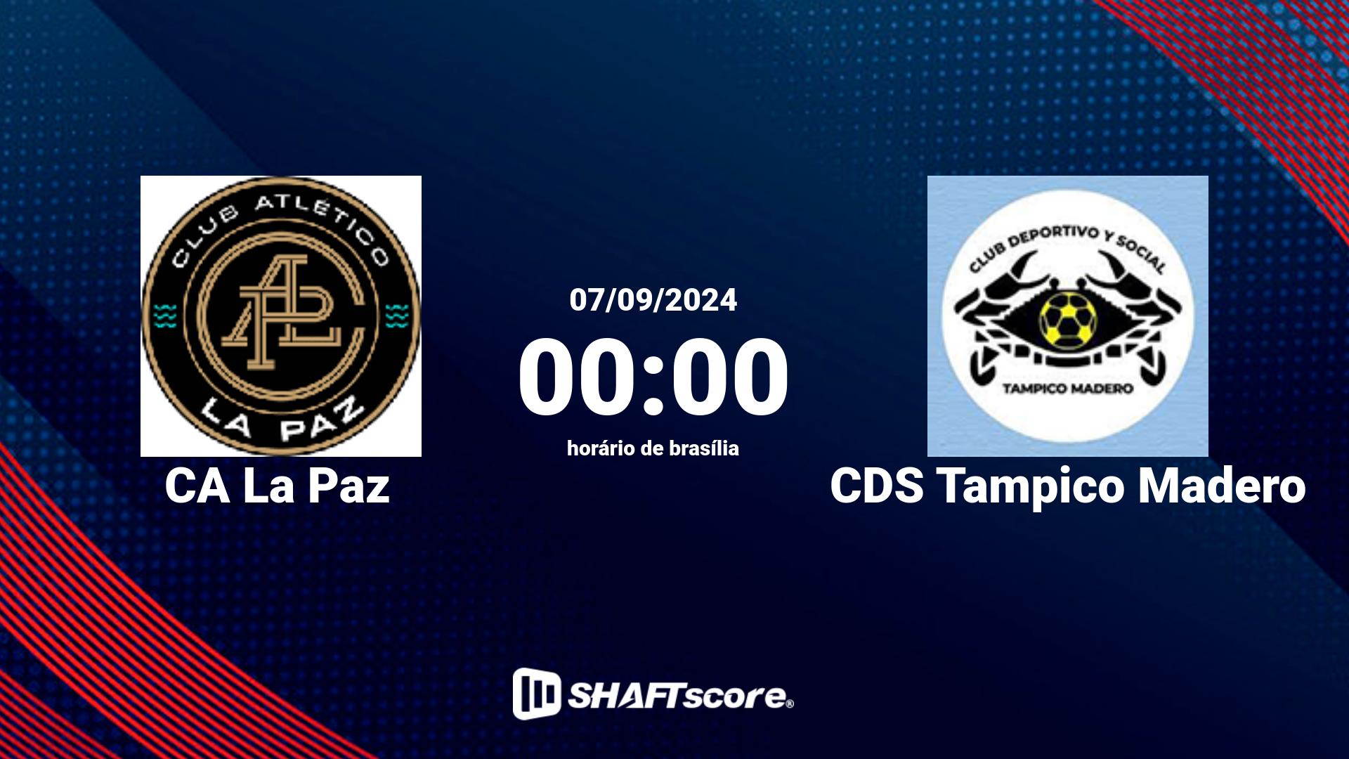 Estatísticas do jogo CA La Paz vs CDS Tampico Madero 07.09 00:00