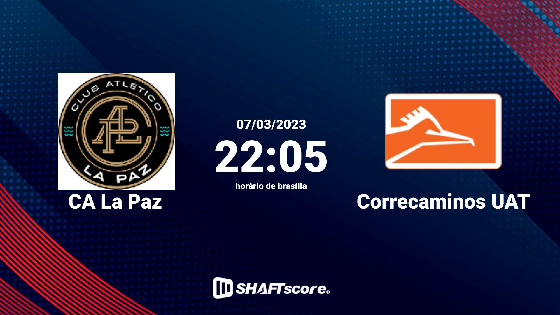 Estatísticas do jogo CA La Paz vs Correcaminos UAT 07.03 22:05