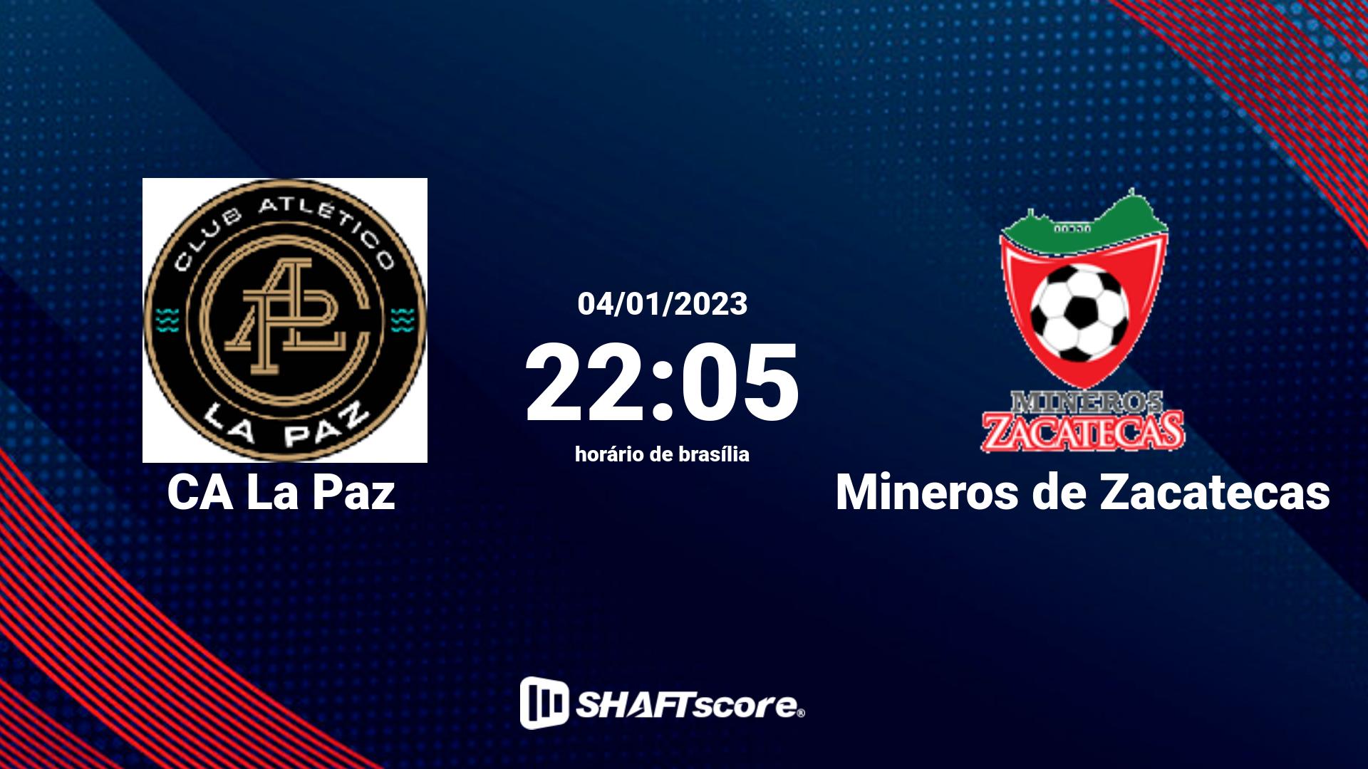 Estatísticas do jogo CA La Paz vs Mineros de Zacatecas 04.01 22:05