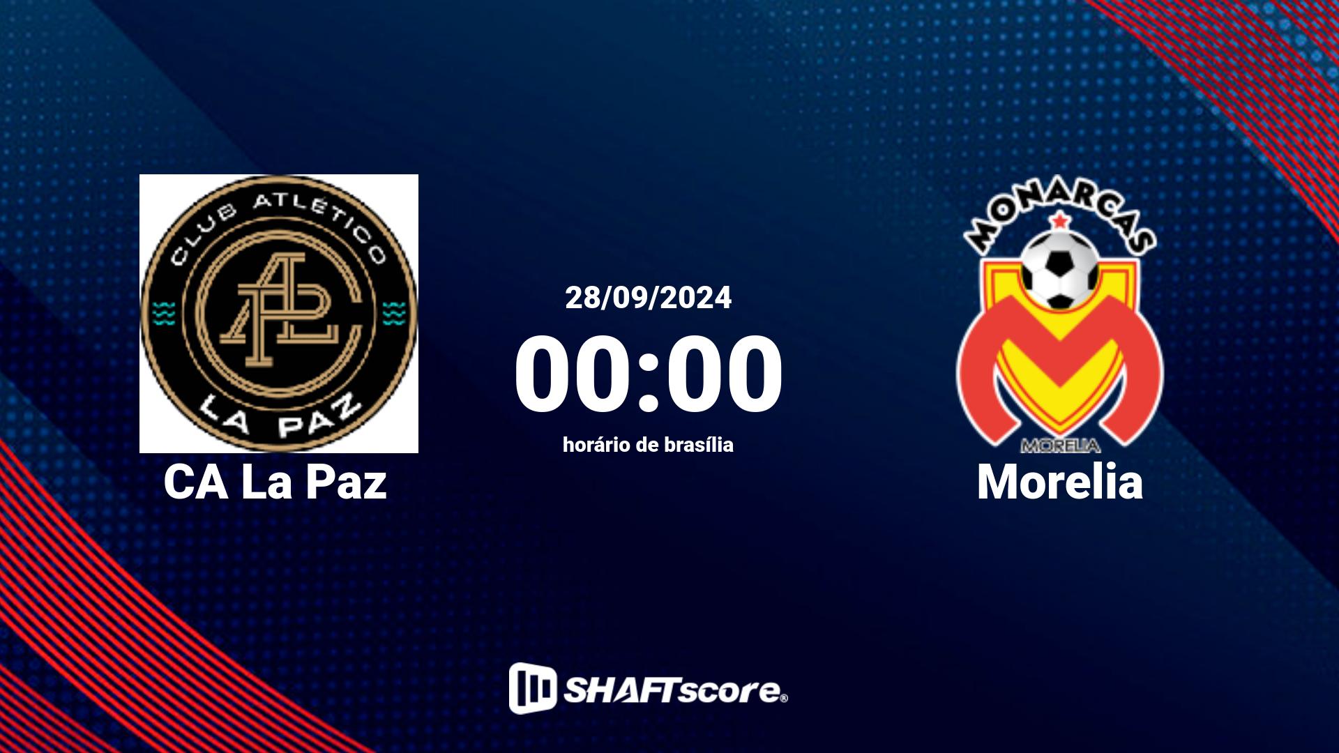 Estatísticas do jogo CA La Paz vs Morelia 28.09 00:00