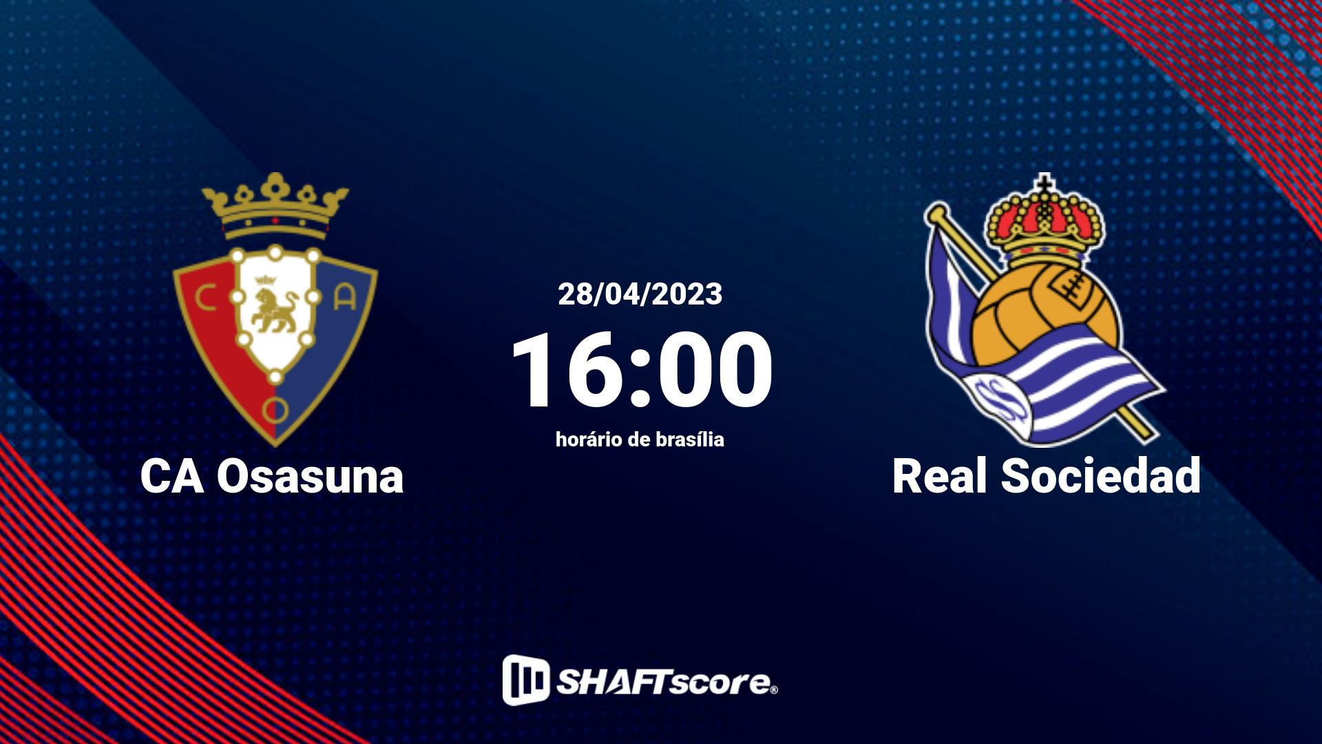 Estatísticas do jogo CA Osasuna vs Real Sociedad 28.04 16:00