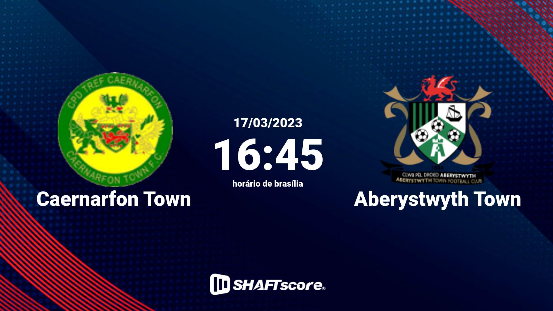 Estatísticas do jogo Caernarfon Town vs Aberystwyth Town 17.03 16:45