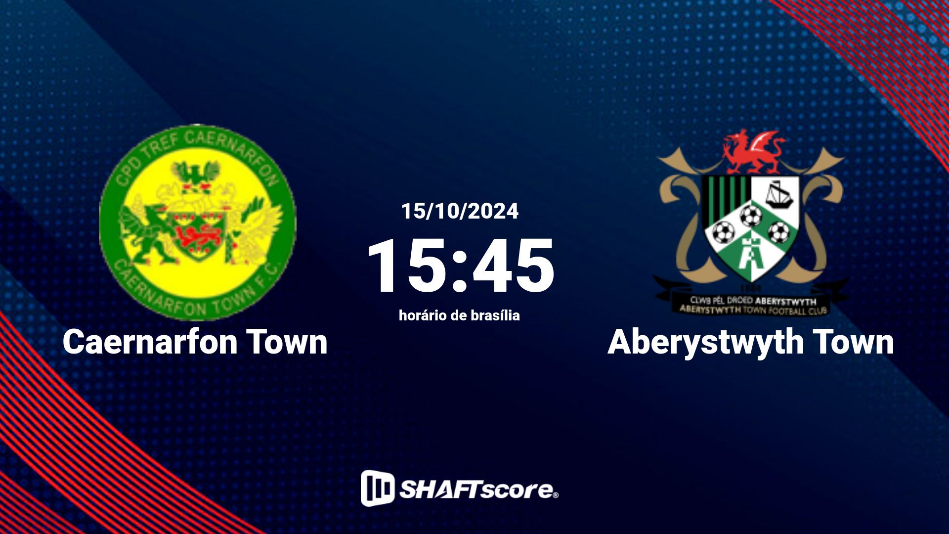 Estatísticas do jogo Caernarfon Town vs Aberystwyth Town 15.10 15:45