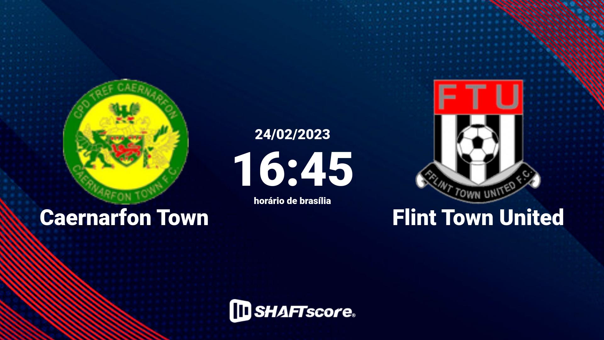 Estatísticas do jogo Caernarfon Town vs Flint Town United 24.02 16:45